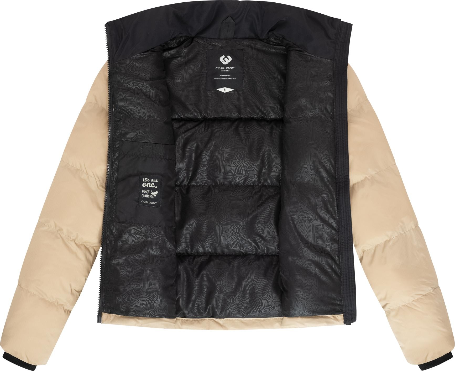 Ragwear Steppjacke »Serah«, ohne Kapuze, stylische Damen Winterjacke im Colourblocking-Design