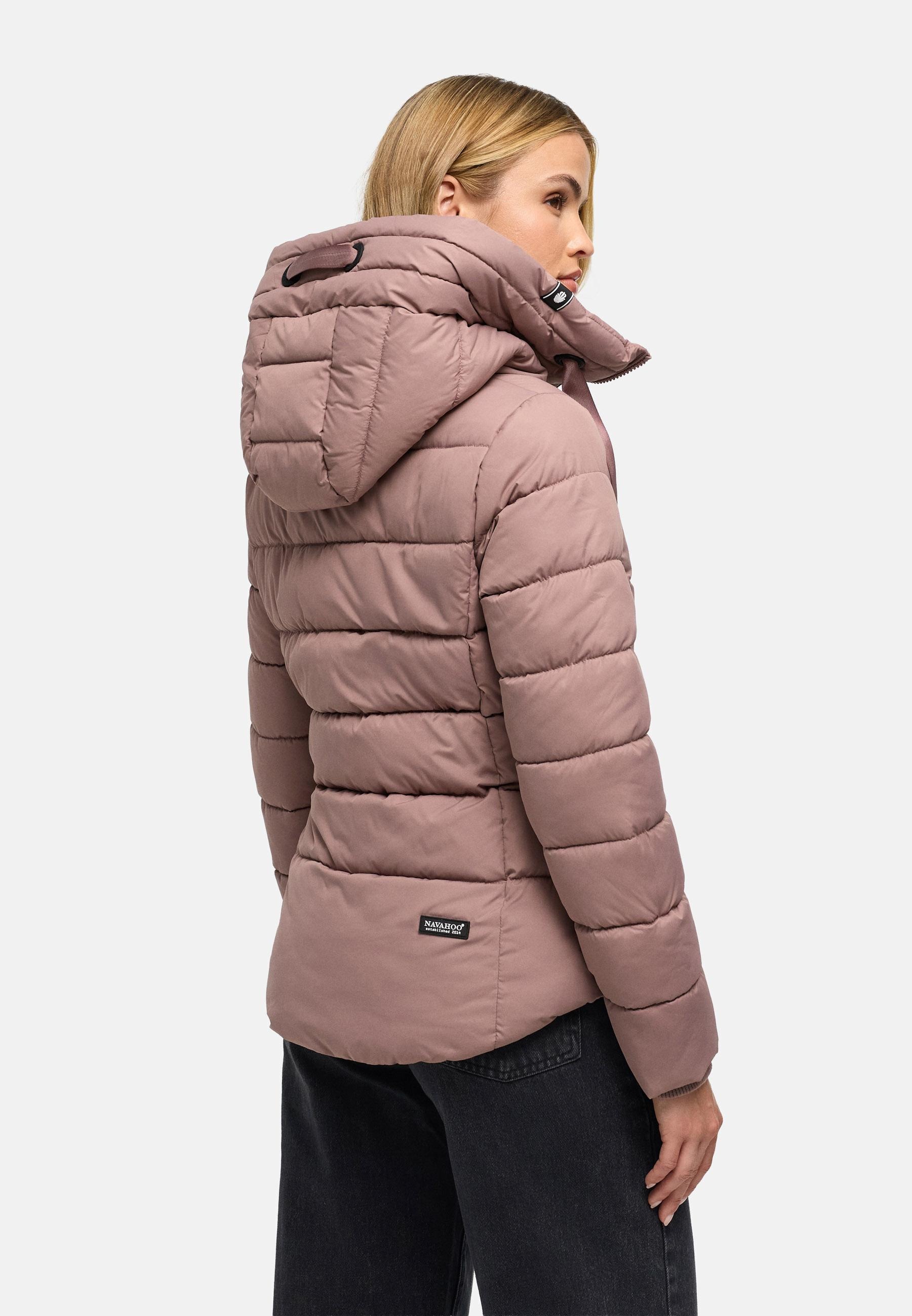 Navahoo Steppjacke »Amayaa« mit Kapuze stylische Damen Winterjacke mit coolen Applikationen