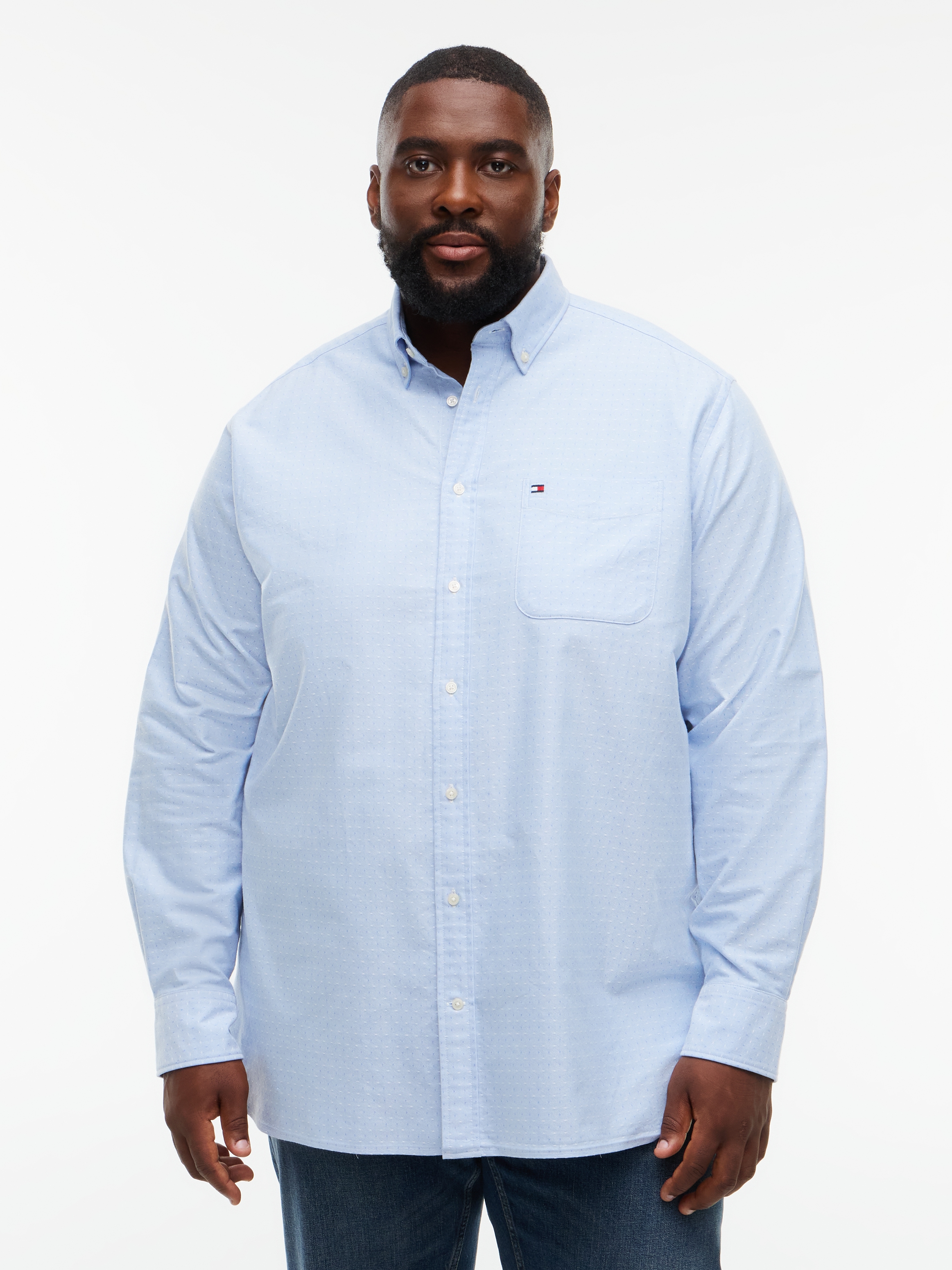 Tommy Hilfiger Big & Tall Langarmhemd "BT-OXFORD DOBBY" Große Größen