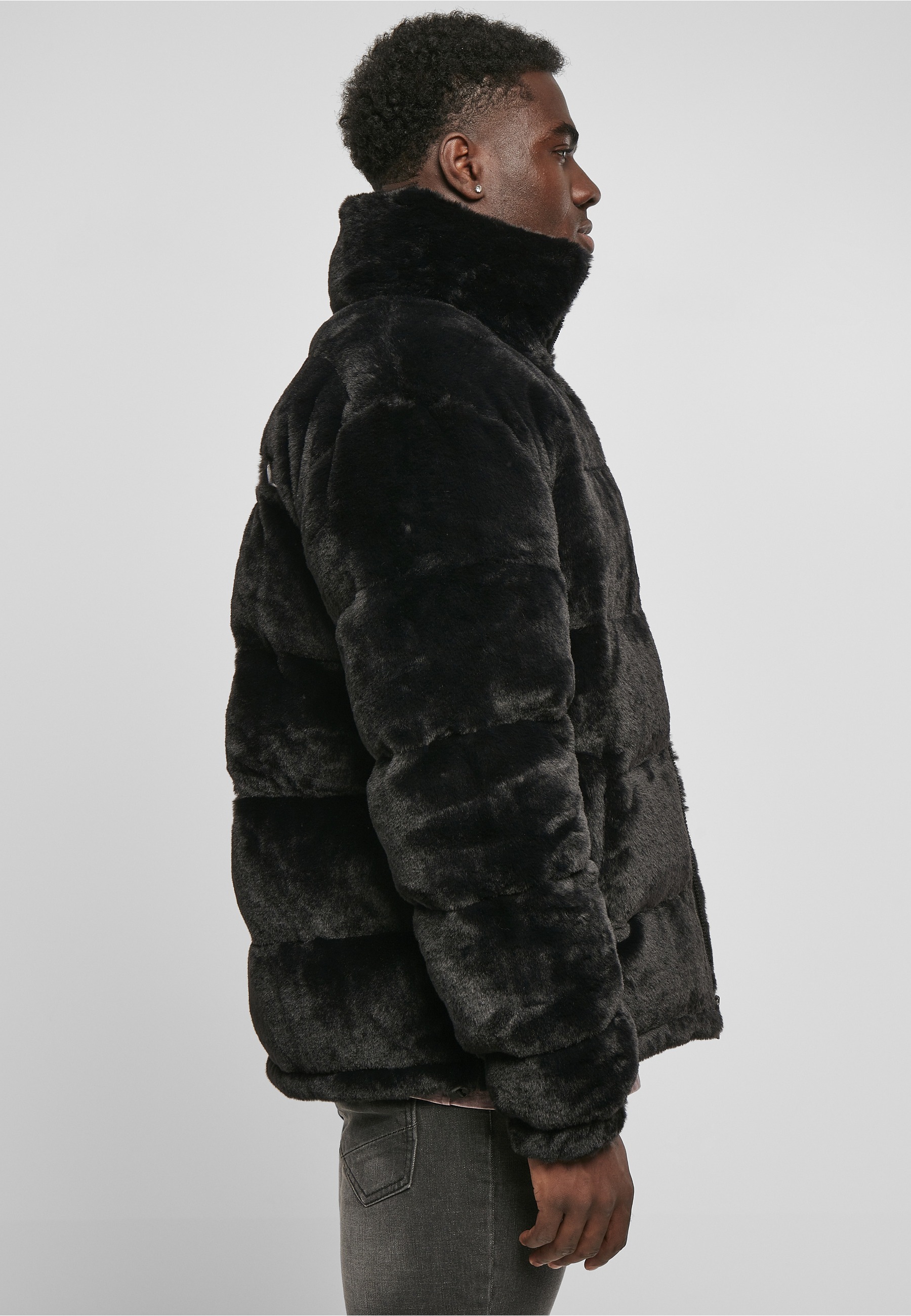 Karl Kani Winterjacke »Karl Kani Herren KM214-014-1 OG Fake Fur Puffer Jacket black« 1 Stk. tlg. ohne Kapuze