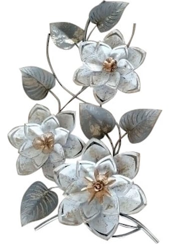 Myflair Möbel & Accessoires Wandbild »Wandbild Blumen, silber/weiß«, Wanddeko, aus... kaufen