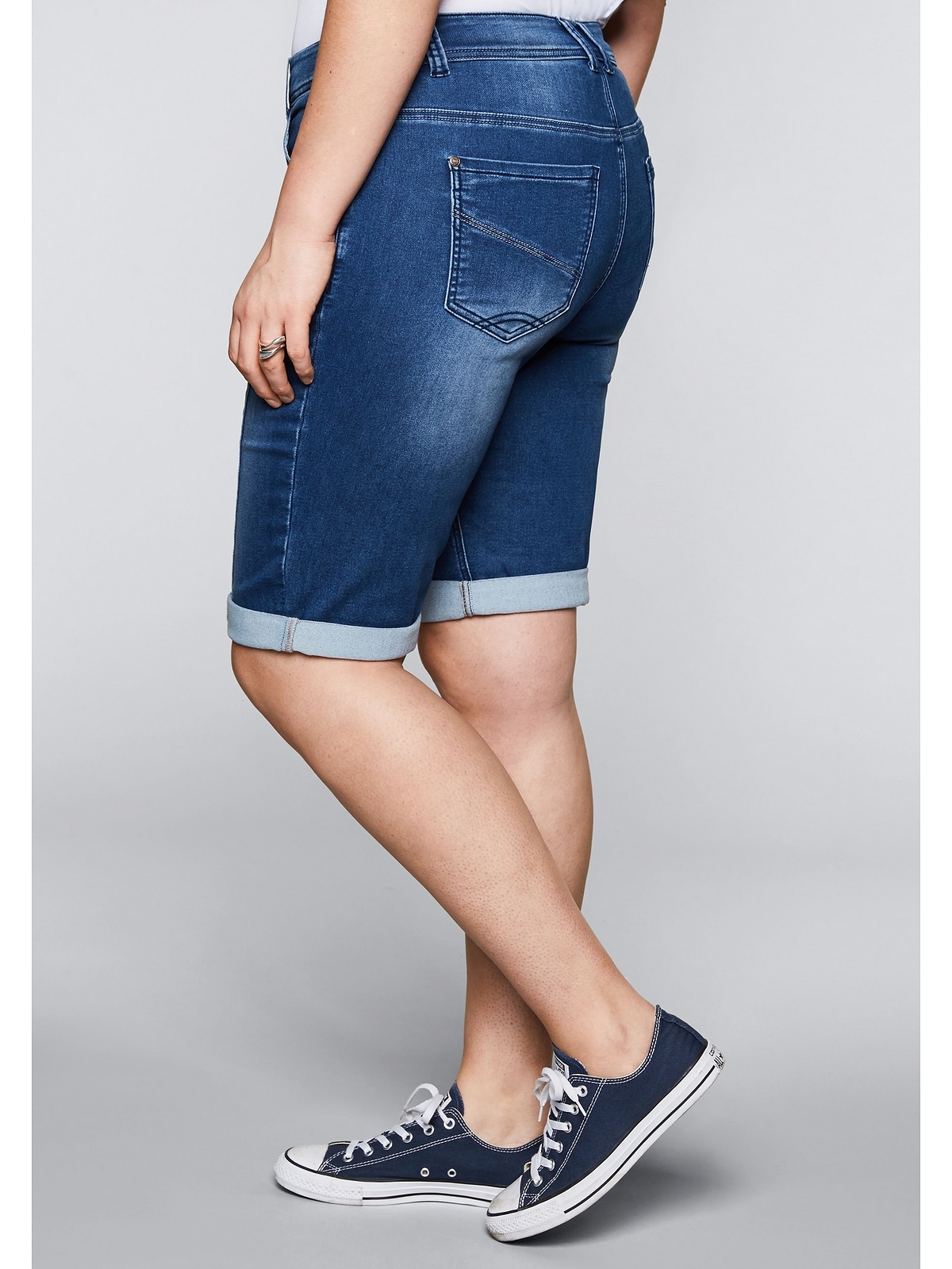 Sheego Jeansbermudas »Große Größen« für | BAUR bestellen