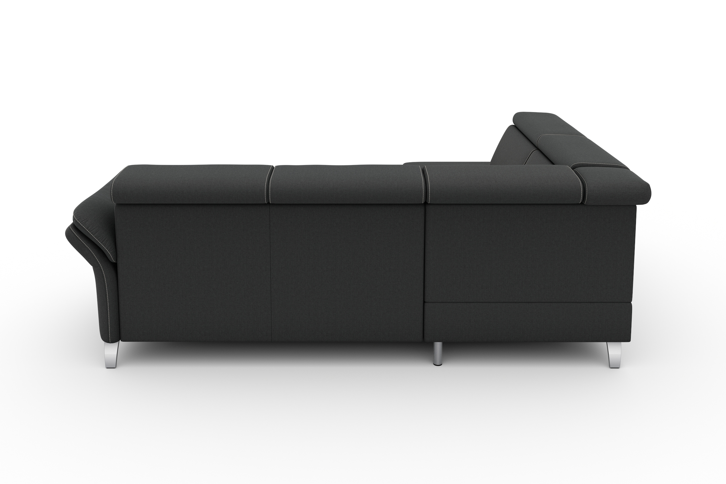 sit&more Ecksofa »Vincenzo L-Form«, inklusive Kopfteilverstellung, wahlweise mit Bettfunktion, Bettkasten