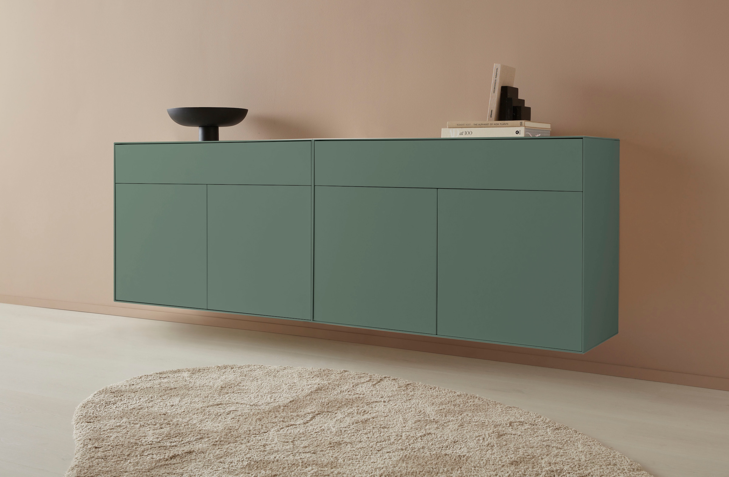 Sideboard »Essentials«, (2 St.), Breite: 224cm, MDF lackiert, Push-to-open-Funktion