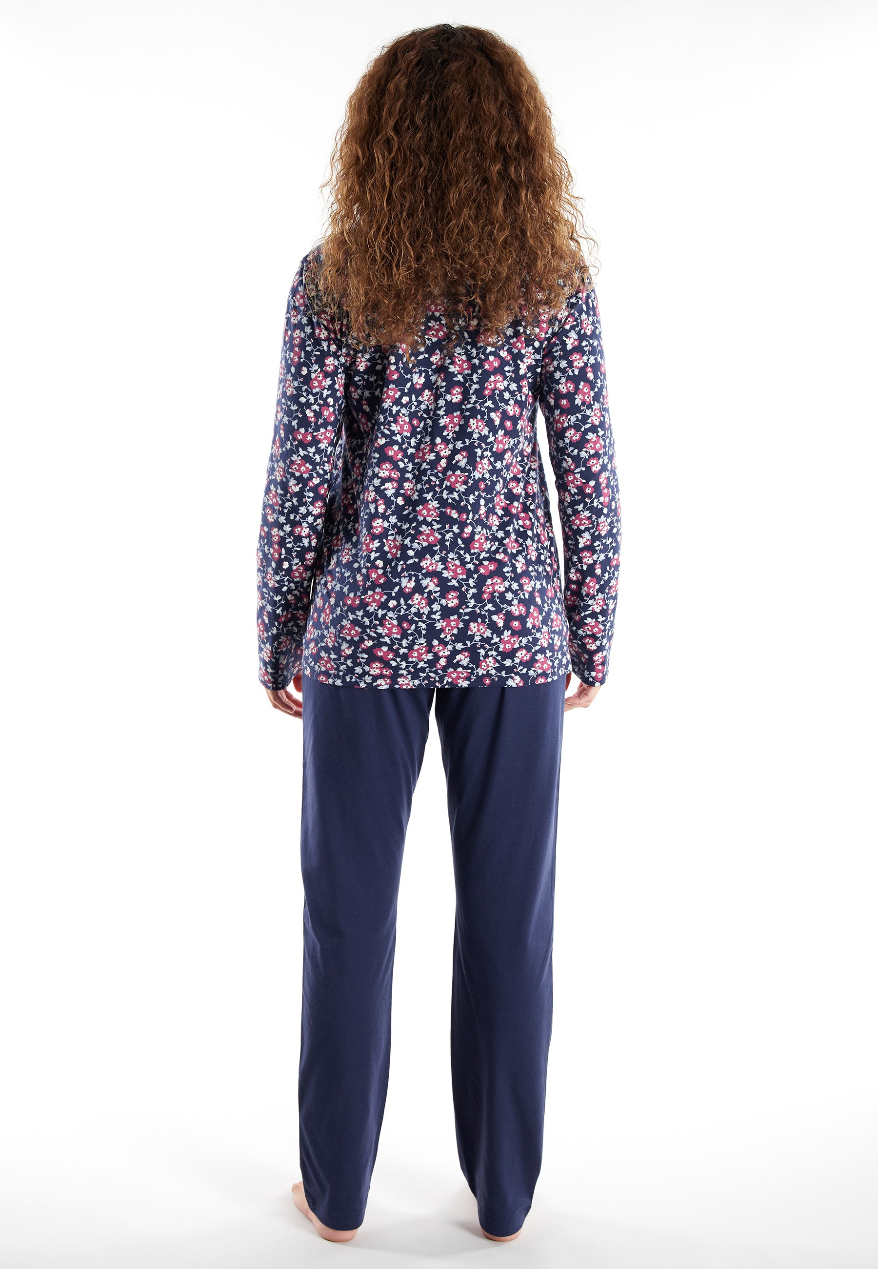 Thumbnail - GÖTZBURG Pyjama Langarm, Rundhalsausschnitt, mit Motiv, Baumwolle