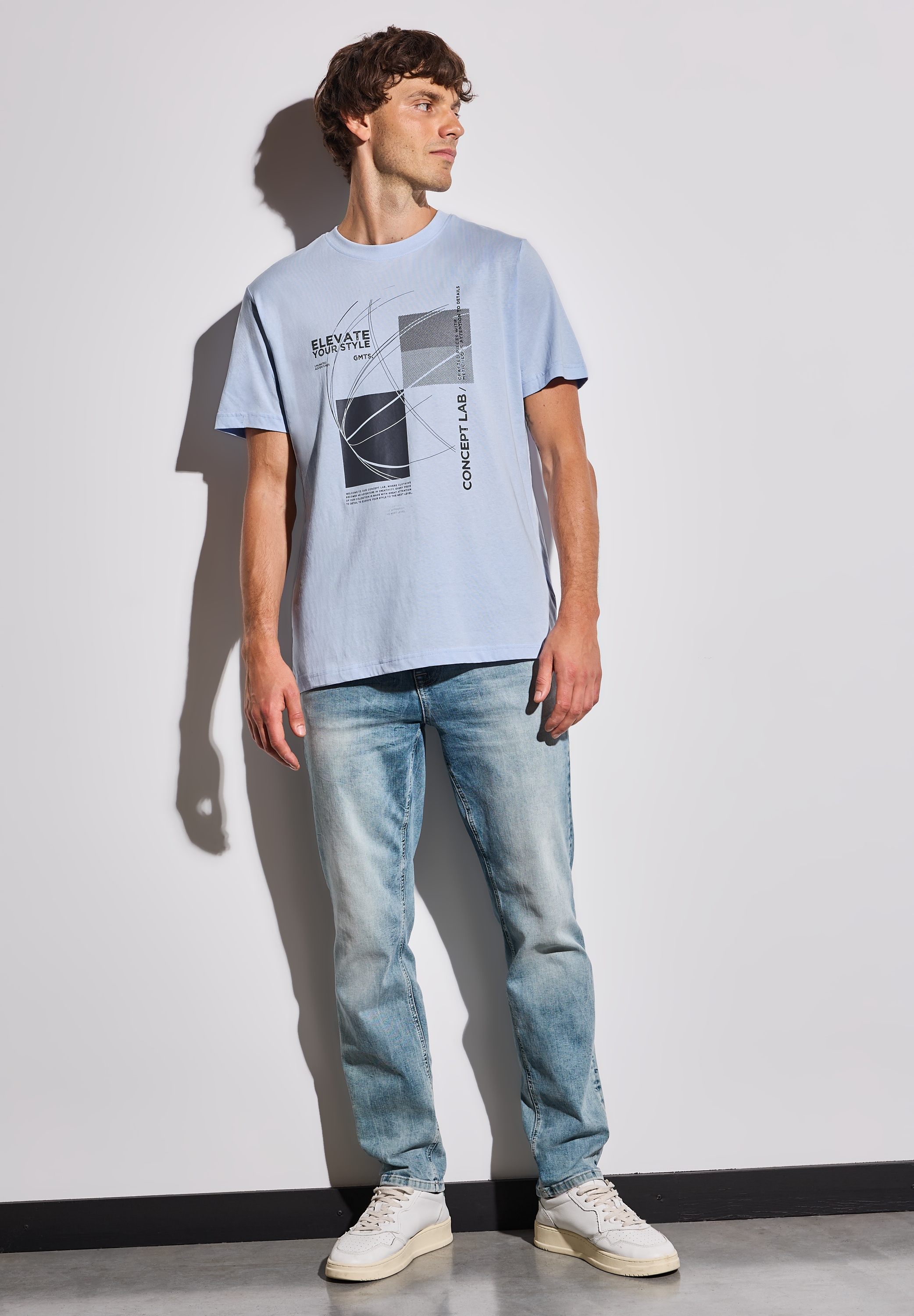 STREET ONE MEN T-Shirt, aus reiner Baumwolle
