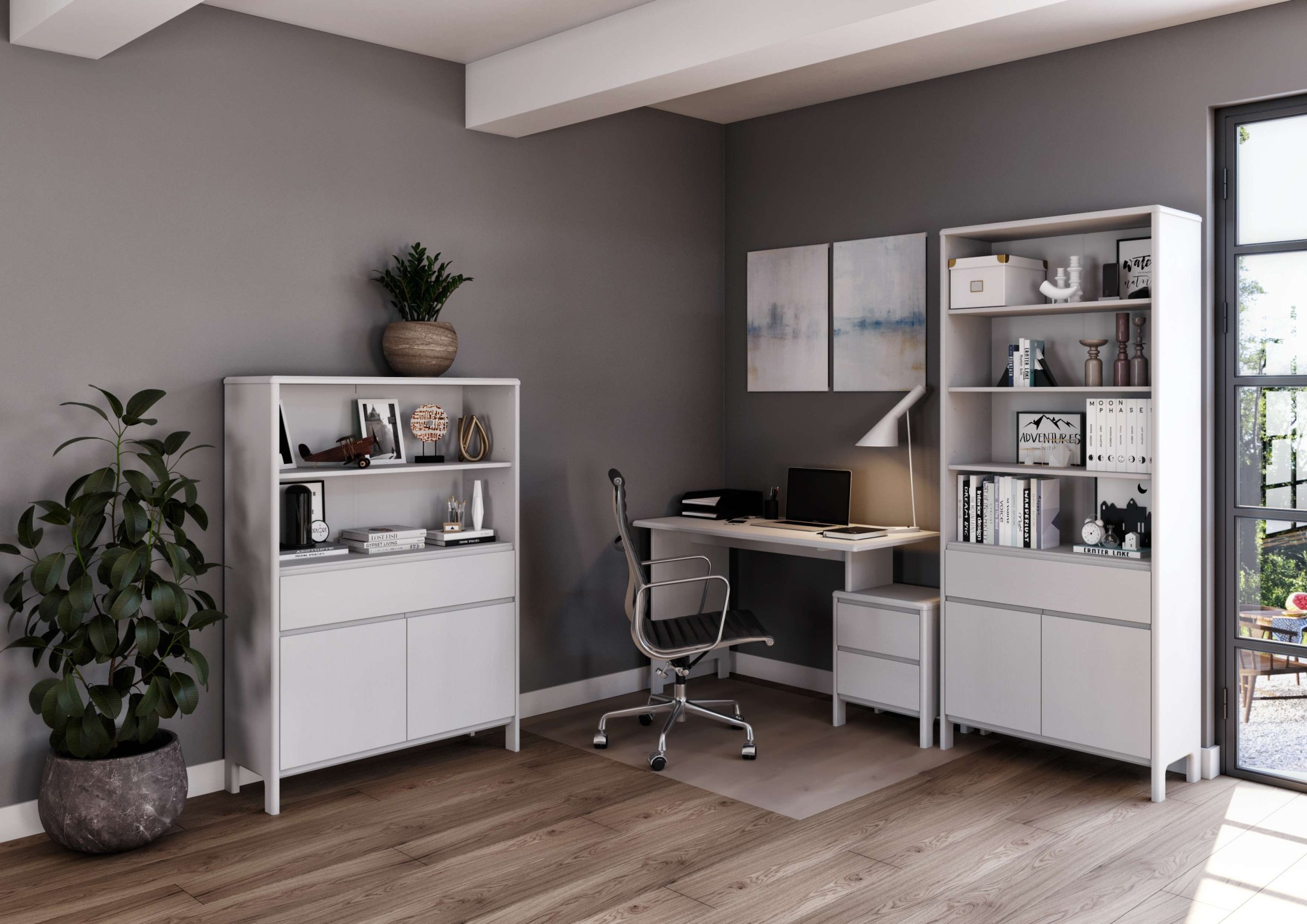 OTTO home Schreibtisch "Luven, Computertisch," zertifiziertes Massivholz, m günstig online kaufen