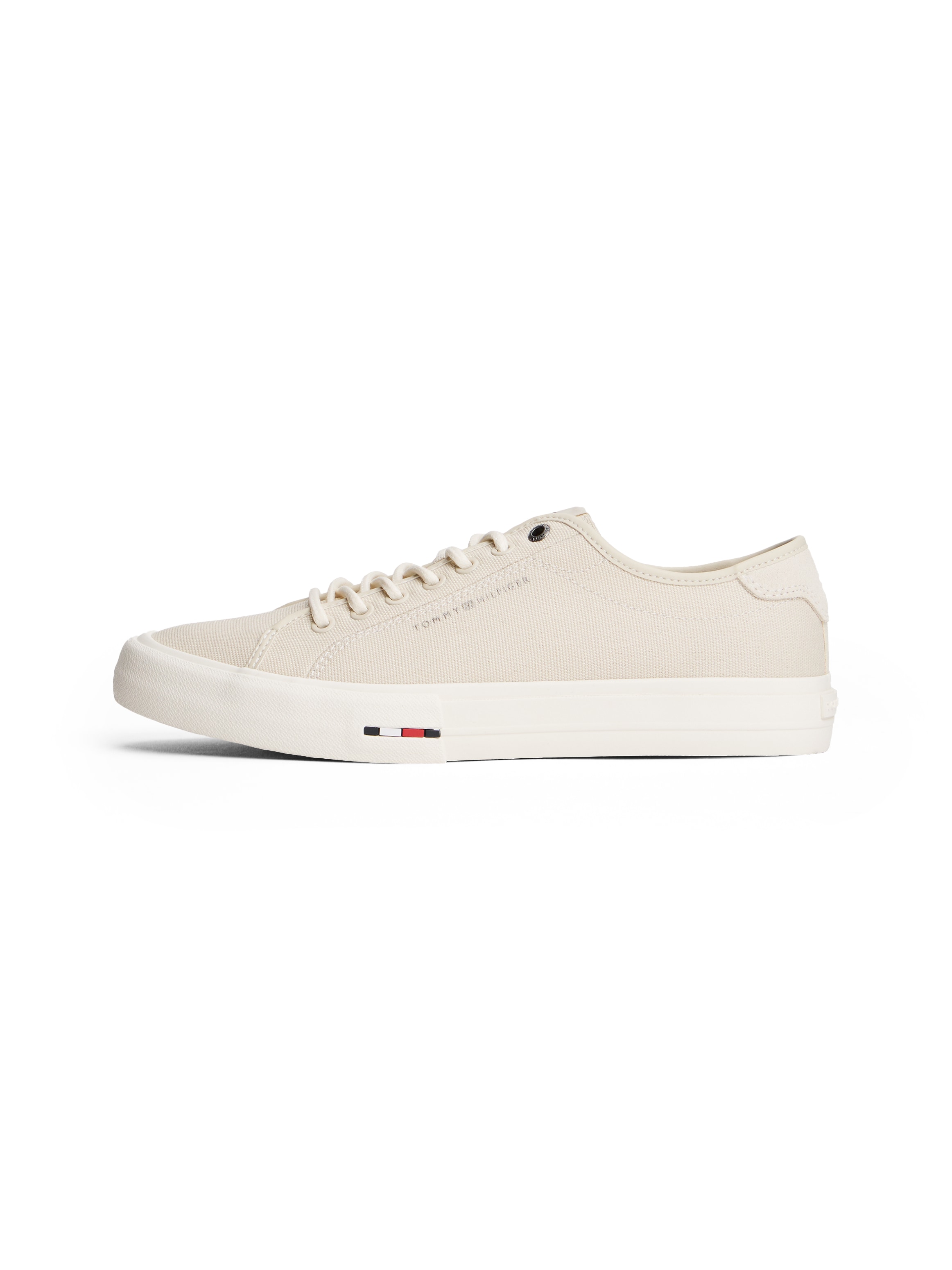 Tommy Hilfiger Sneaker »TH HI VULC STREET CANVAS«, Freizeitschuh, Halbschuh, Schnürschuh mit Logoflag im Plateau