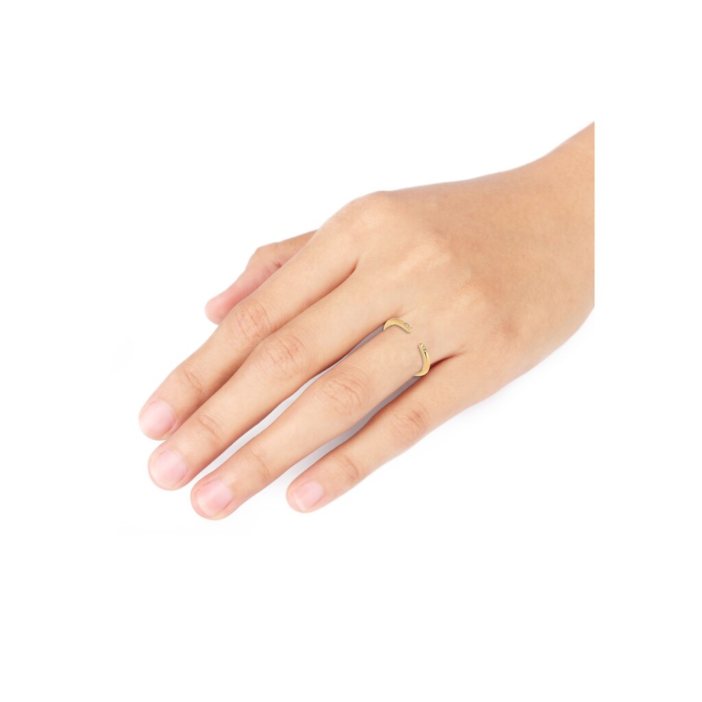 Elli Fingerring »Minimal Geo Kristalle 925 Silber«