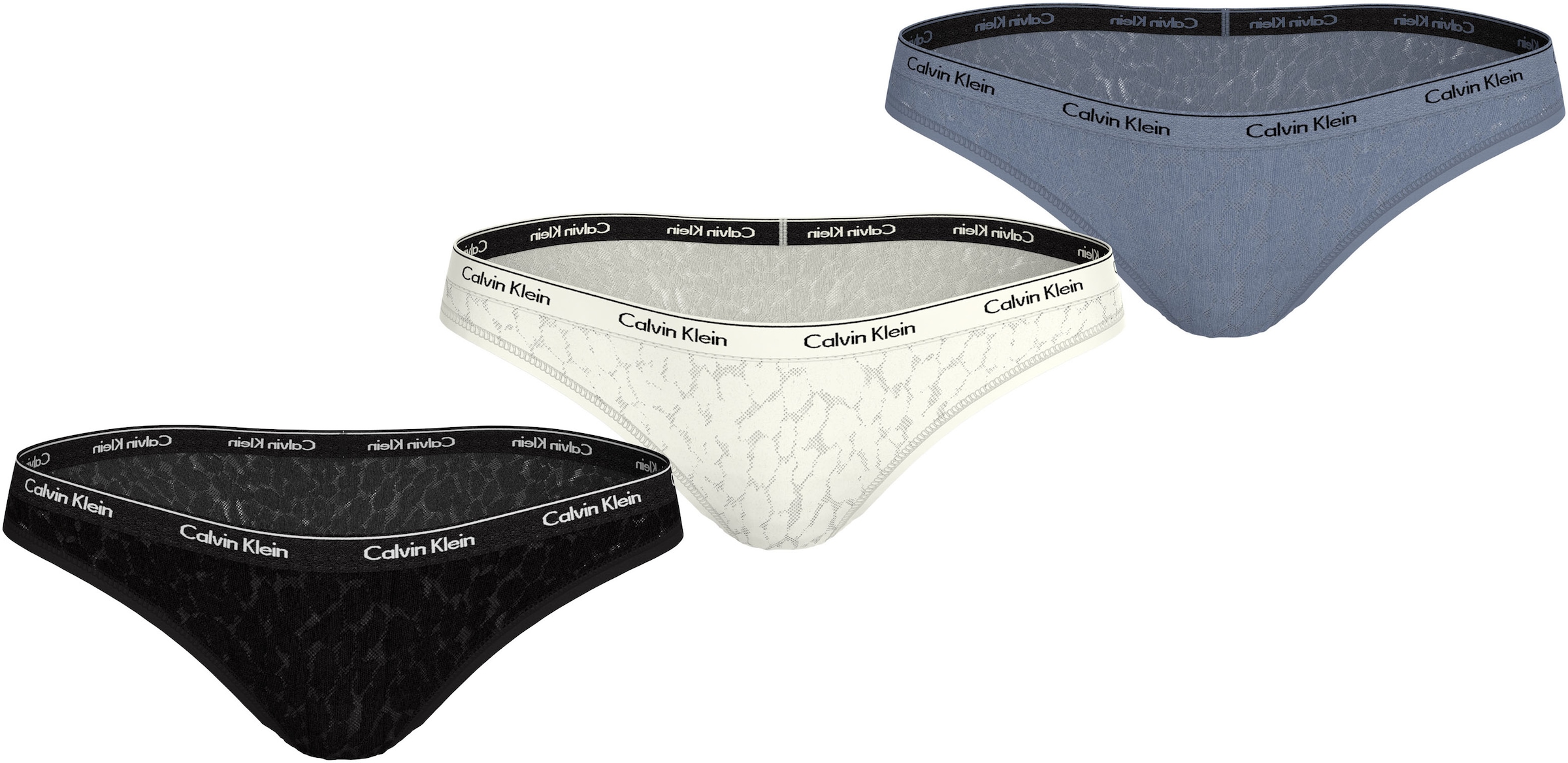 Calvin Klein Underwear Bikinislip »3 PACK BIKINI (LOW-RISE)«, (Packung, 3 St., 3er-Pack), mit CK-Logo am Bund