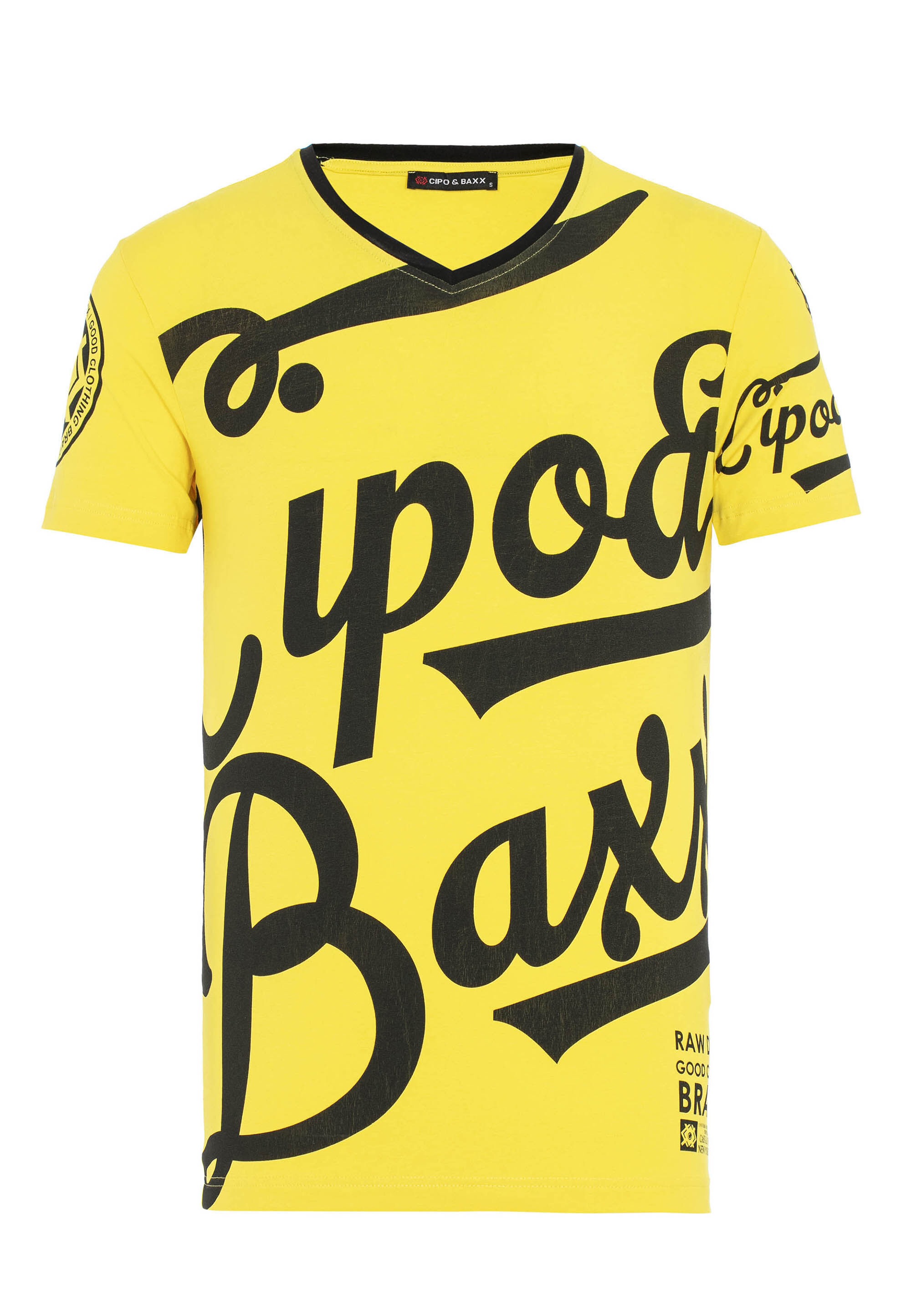 Cipo & Baxx T-Shirt »T-Shirt« mit großem Print auf der Front ein Highlight
