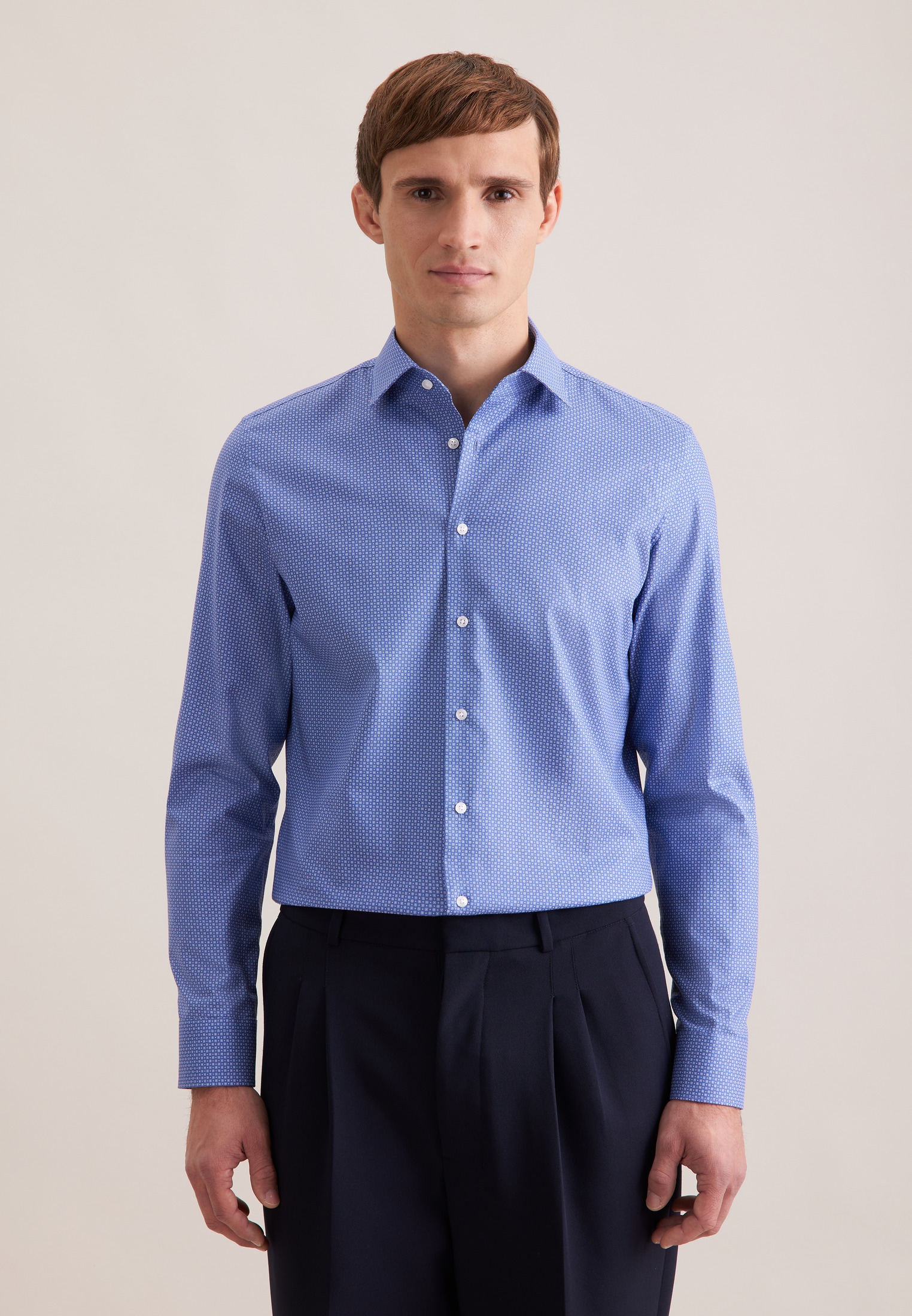 seidensticker Businesshemd "Schwarze Rose" X-Slim 1/1 Kentkragen Druck günstig online kaufen