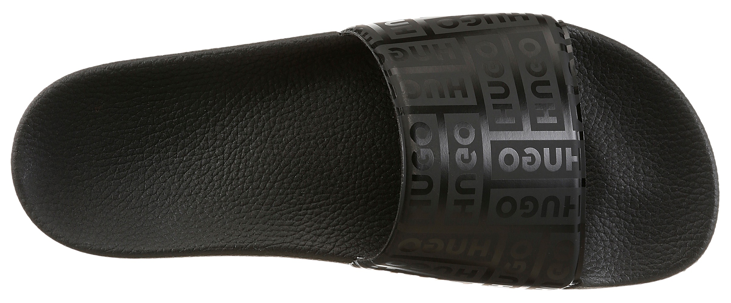 HUGO Blue Badepantolette »Timein_slid«  Strandschuh, Schlappen, Sommerschuh, Flat mit Logoschriftzügen