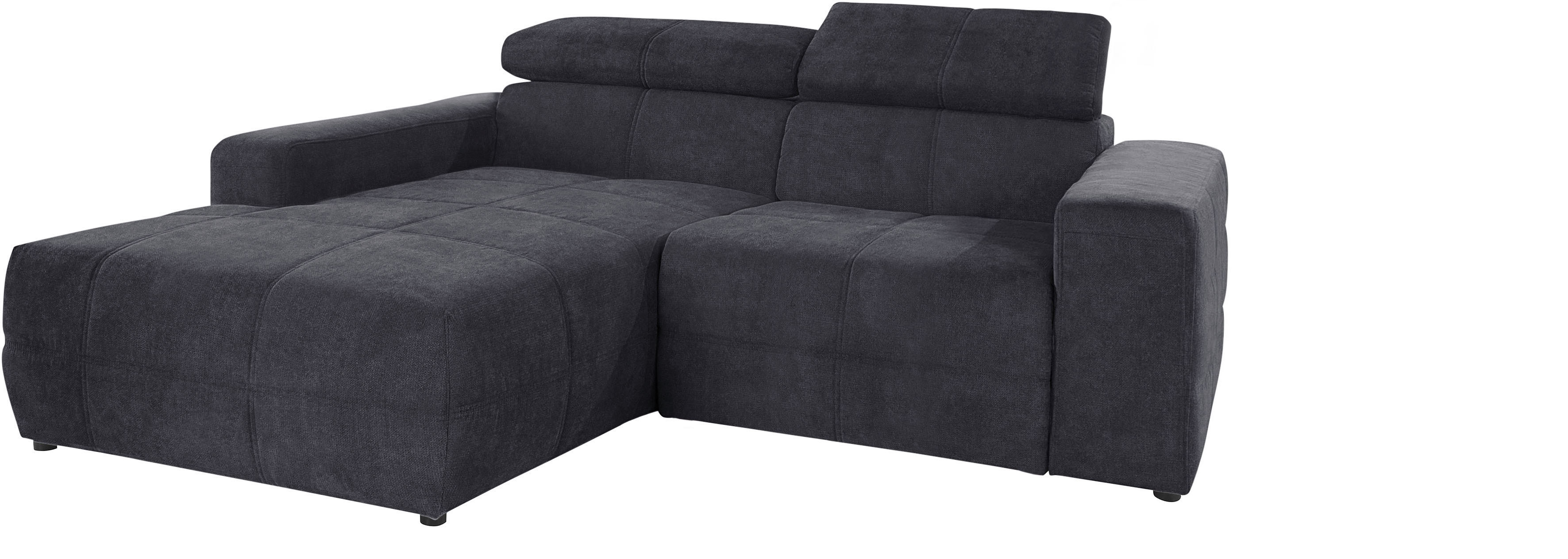 Thumbnail - DOMO collection Ecksofa "Brandon B/T/H: 214/100/80 cm, L-Form", Mit Kopfteilverstellung, auch in Leder und Cord, L-Form