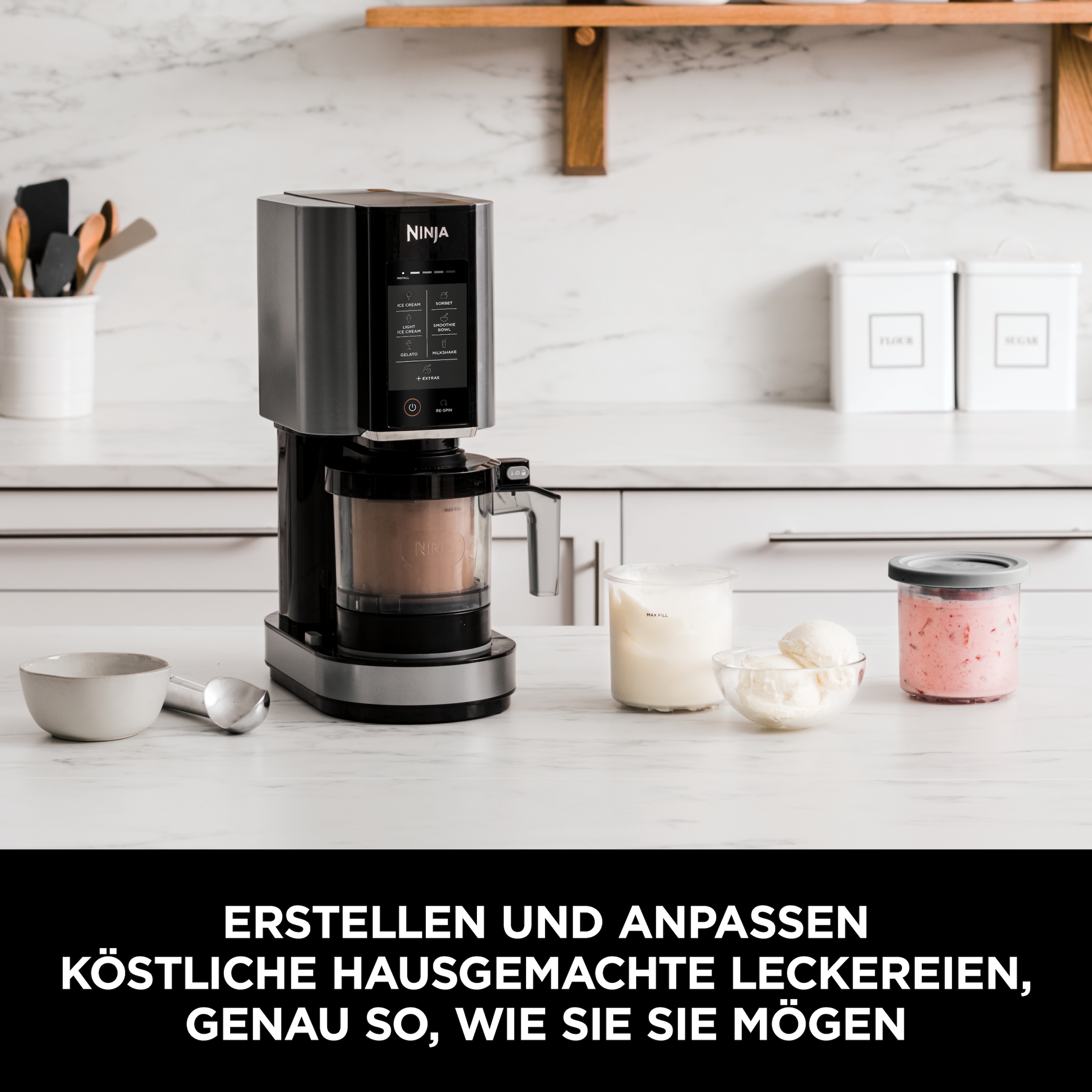 NINJA Eismaschine »NC302EU Creami« 0,47 l 800 W Mit 2 Dessertbehältern