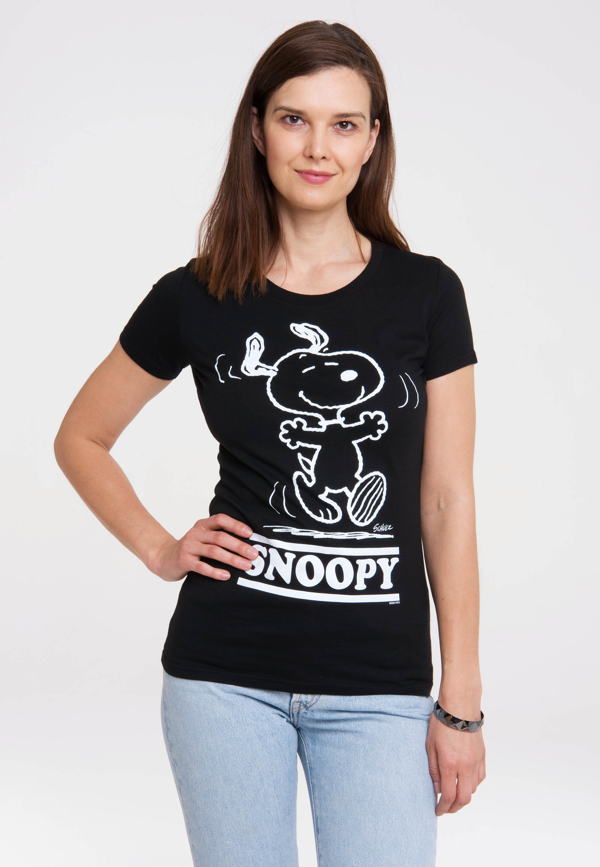 LOGOSHIRT T-Shirt "Snoopy - Happy", mit lizenziertem Original-Print günstig online kaufen