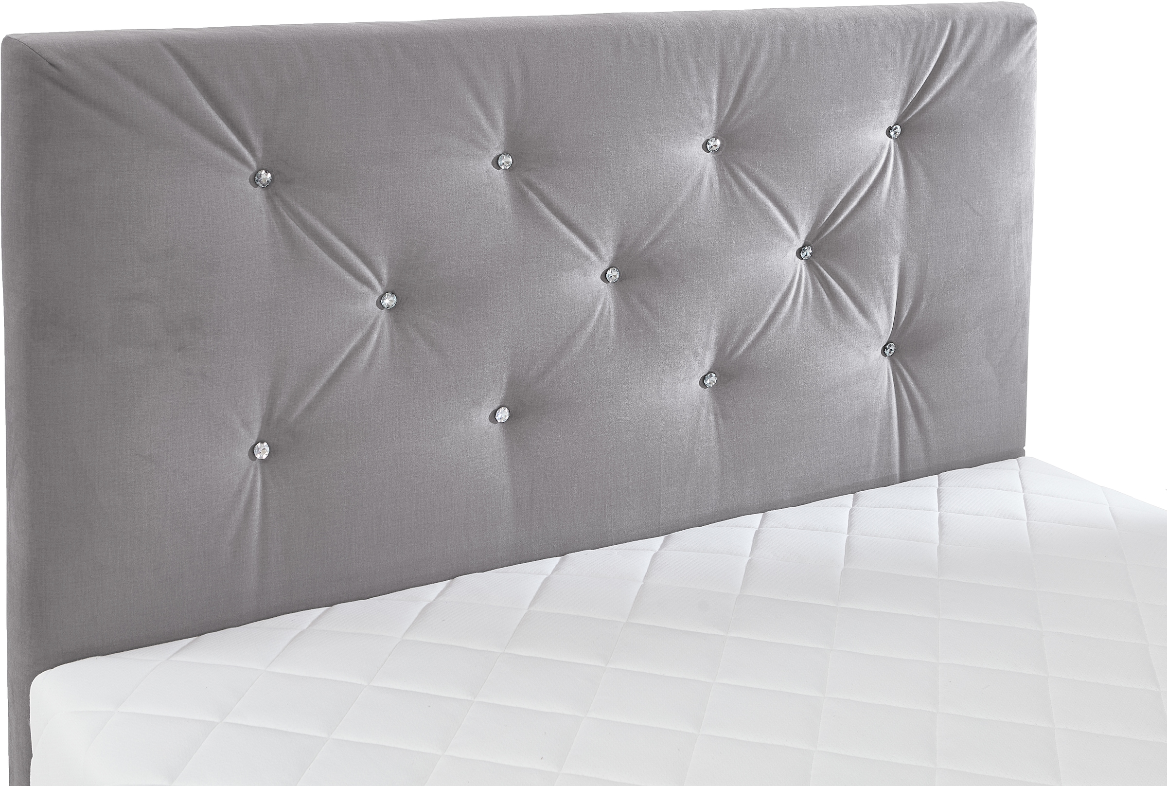 ATLANTIC home collection Boxbett »CELIA im hochwertiger Samtoptik«, mit Taschen-Federkernmatratze, Bettkasten und Strass-Steinen
