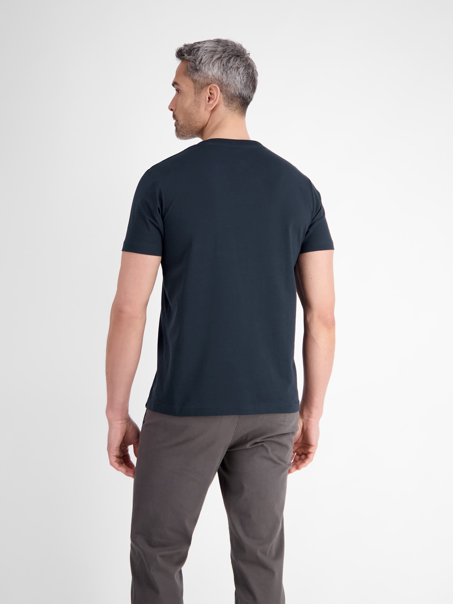 LERROS T-Shirt »LERROS Unifarbenes T-Shirt mit Print«