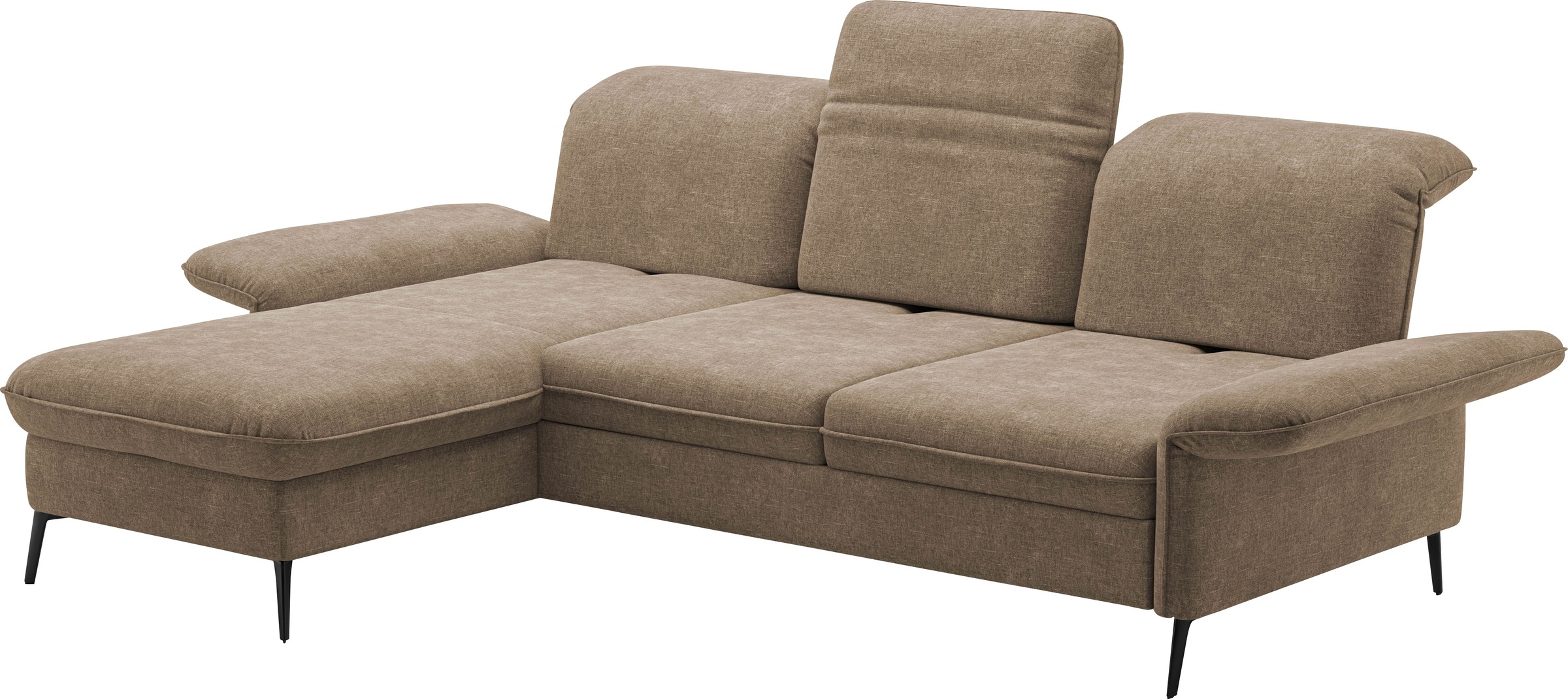 sit&more Ecksofa »Emely, inkl. Sitztiefenverstellung«, wahlweise mit Bettfunktion,Bettkasten,Kopf- & Armteilverstellung