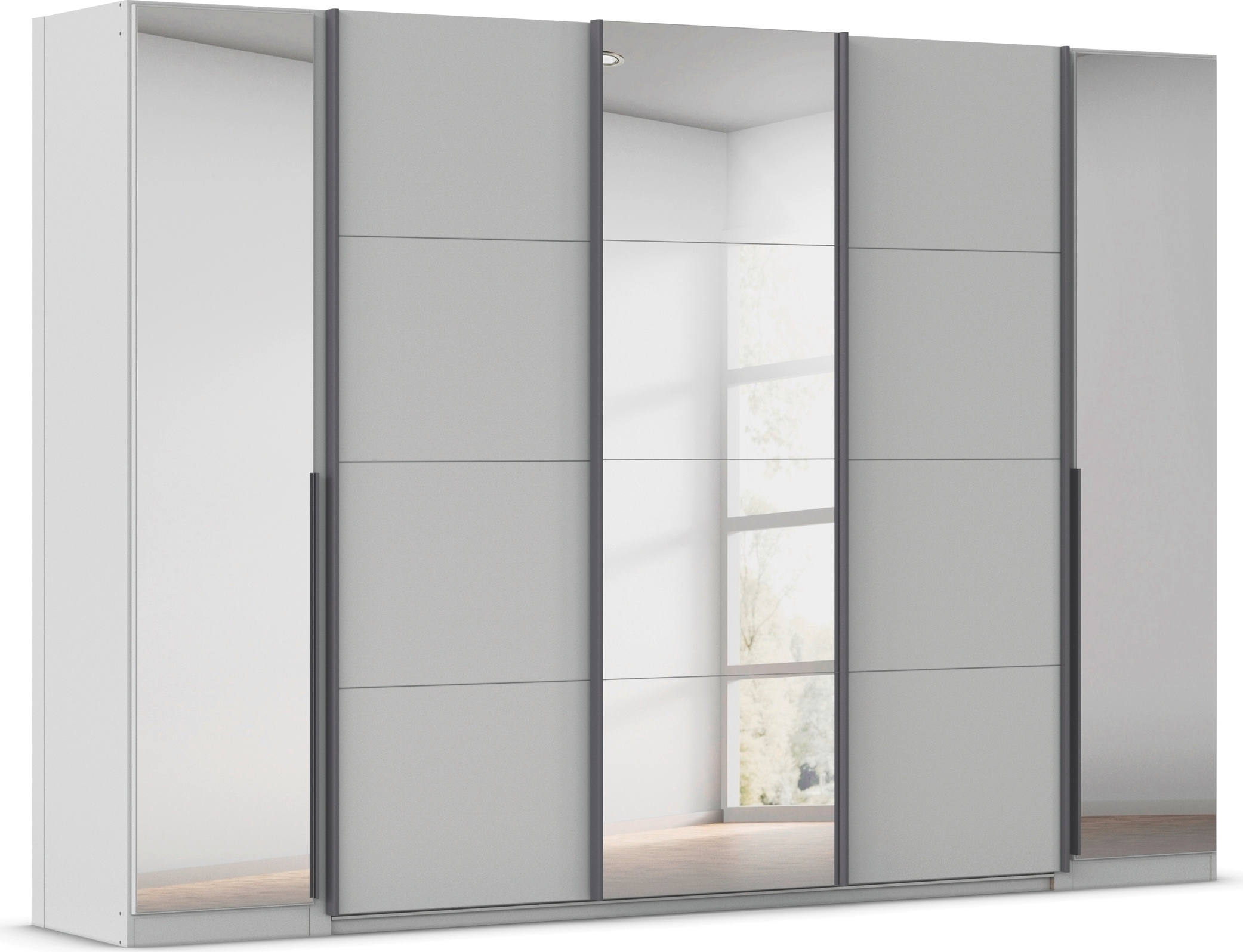 OTTO home "Dreh-/Schwebetürenschrank Kleiderschrank Familie, Agordo" (B/H/T ca. 301x210X62cm, viele Farben & auch mit Spiegeln erhältlich)