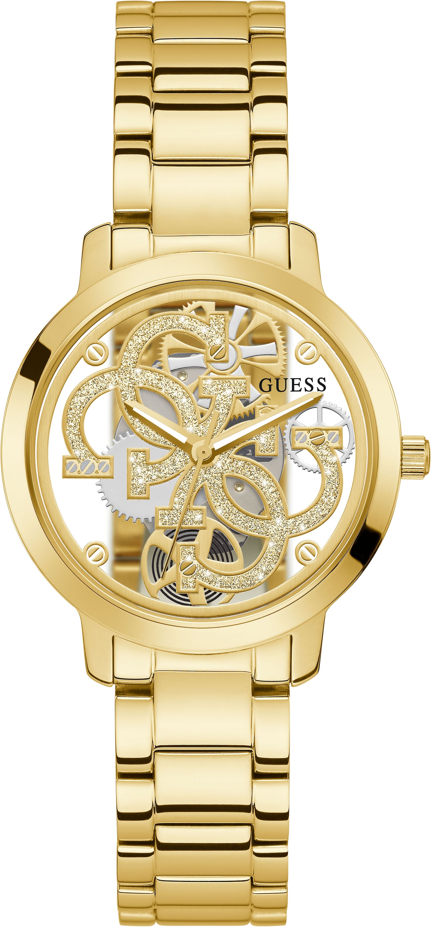 Guess Quarzuhr »GW0300L2,QUATTRO CLEAR«, Armbanduhr, Damenuhr