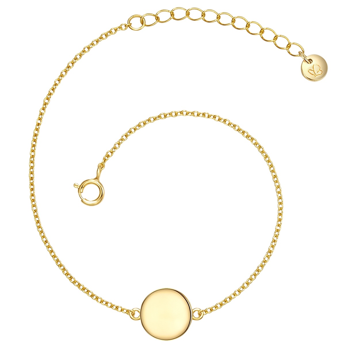 Damen Gliederarmband "GSM1883", Silber 925 (Sterlingsilber)gelbgold, GLANZSTÜCKE MÜNCHEN, Silber 925 (Sterlingsilber), Armbänder, aus Sterling Silber