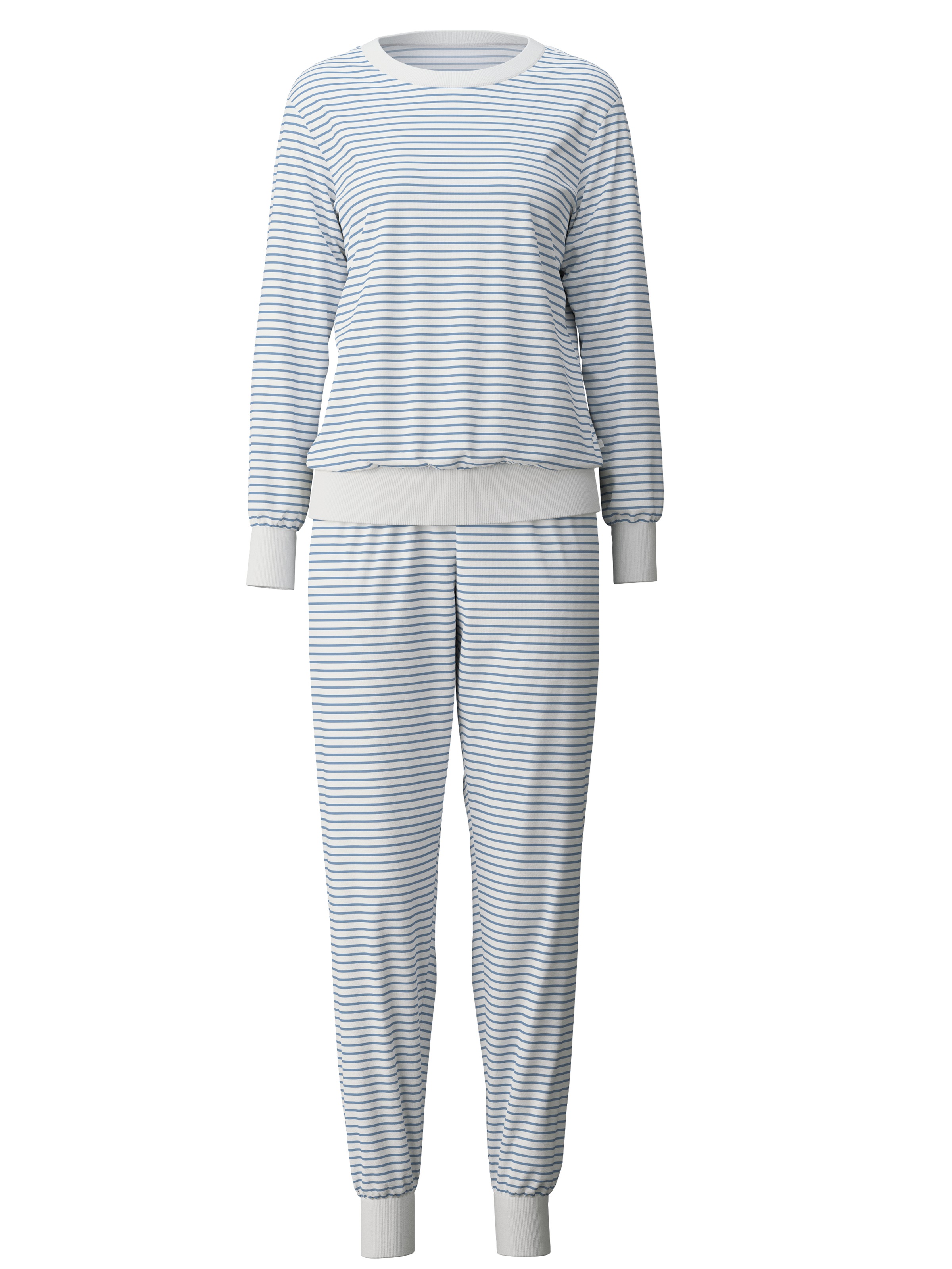 CALIDA Schlafanzug "Cotton Stripes", (2 tlg.), mit weichen Rippbündchen an günstig online kaufen