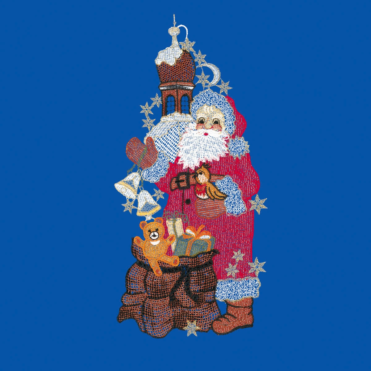 W. Reuter & Sohn - Plauener Spitze Fensterbild "Fensterbild "Santa Claus"(l günstig online kaufen