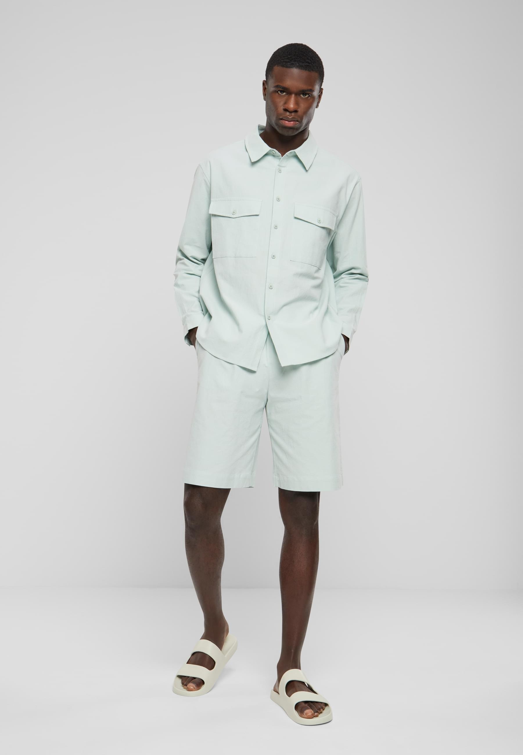 URBAN CLASSICS Langarmhemd »Urban Classics Herren Basic Crepe Shirt«, (1 tlg.)