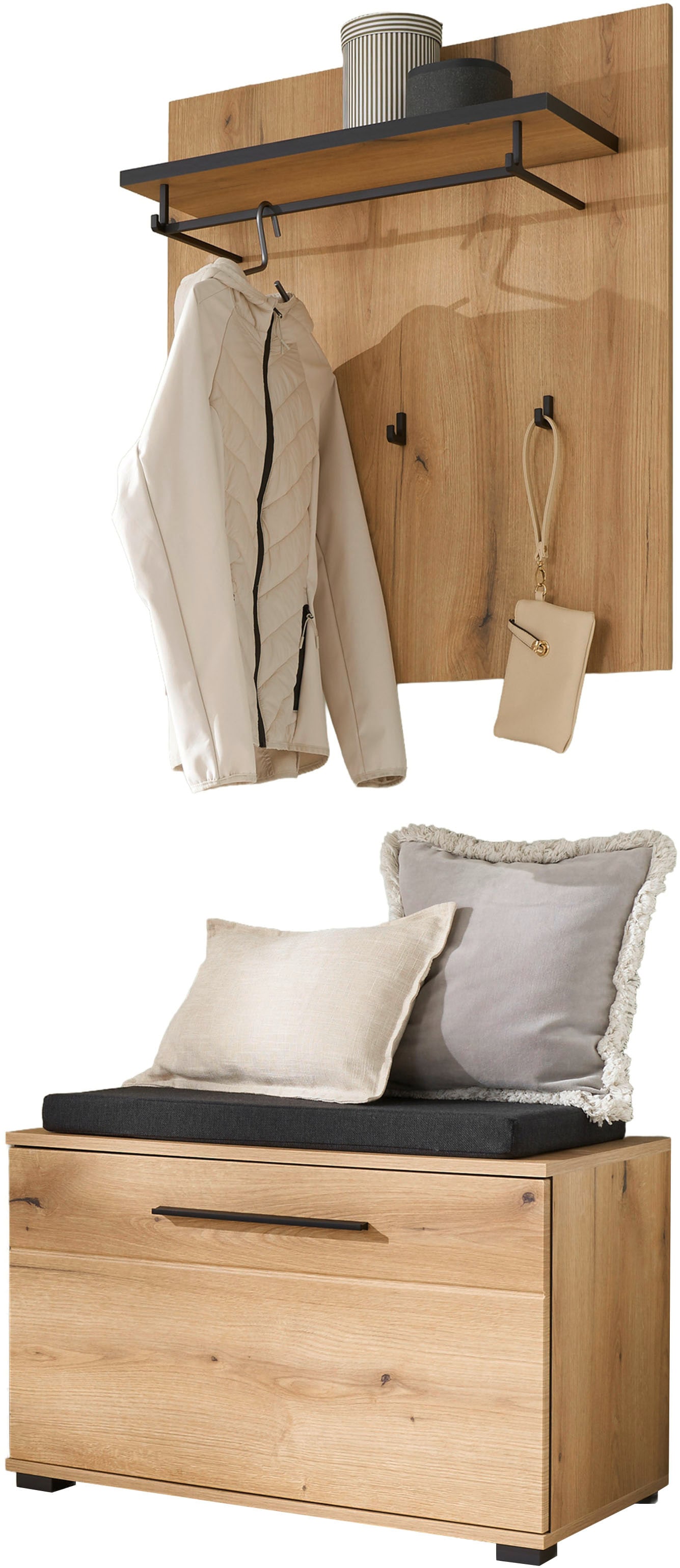 Home affaire Garderoben-Set "Cantara, moderne Garderobe, Komplettset mit viel Stauraum" Komplett-Set, 2 Stk. tlg.