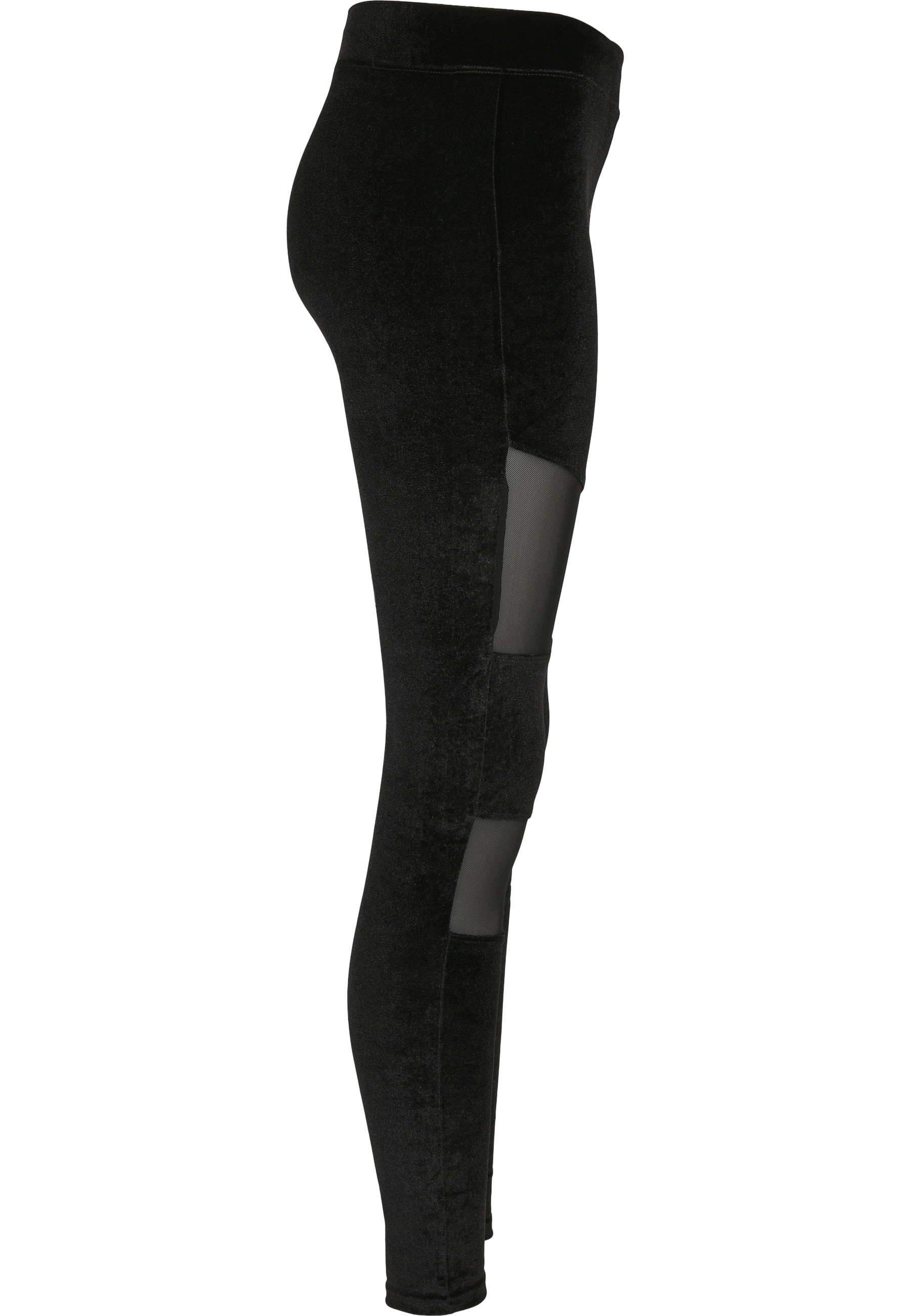 URBAN CLASSICS Leggings »Urban Classics Damen Ladies Velvet Tech Mesh Leggings«