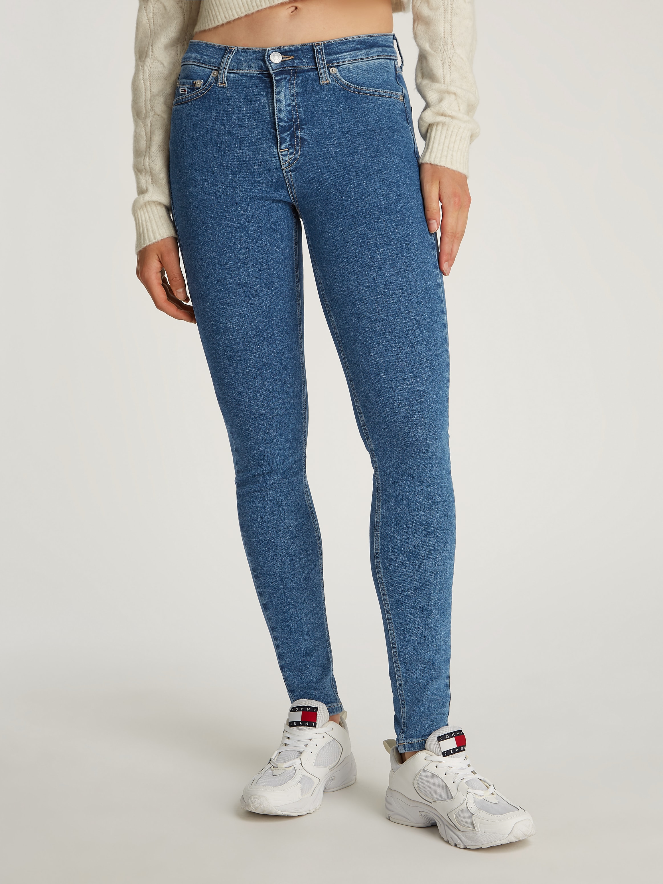 Tommy Jeans Skinny-fit-Jeans "NORA MR SKNY AH1280", mit Waschung, mit Logo- günstig online kaufen