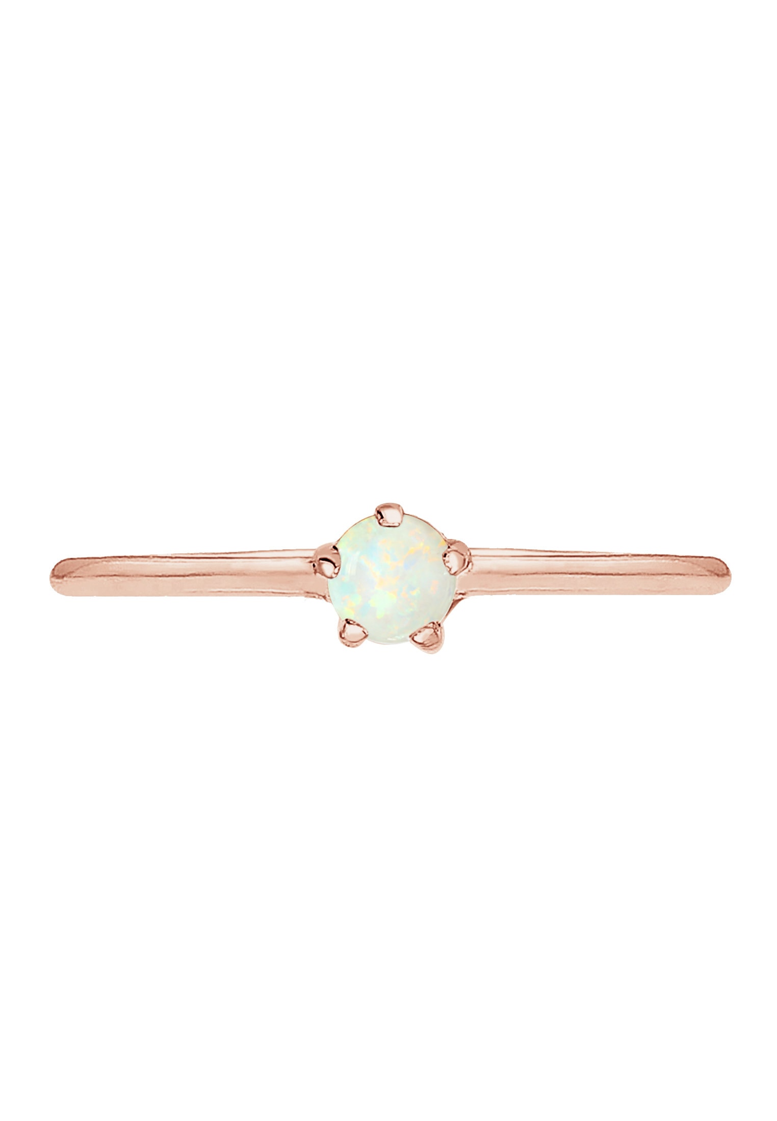 Elli Fingerring »Silberring mit synth. Opal rund 925er Silber«