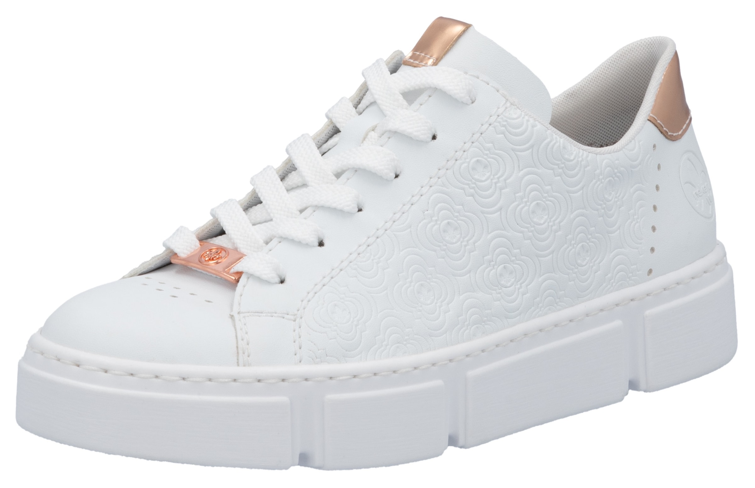 Rieker Plateausneaker mit metallicfarbenen Akzenten, Freizeitschuh, Halbsch günstig online kaufen