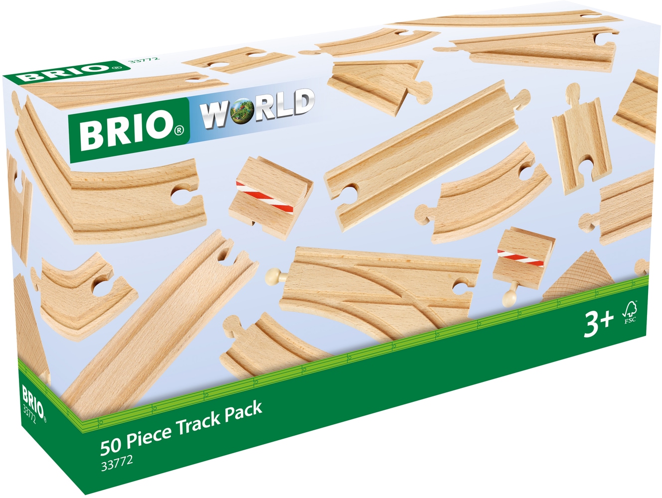 BRIO® Gleise-Set »Holzschienenset, WORLD Großes Schienensortiment«, FSC®- schützt Wald - weltweit