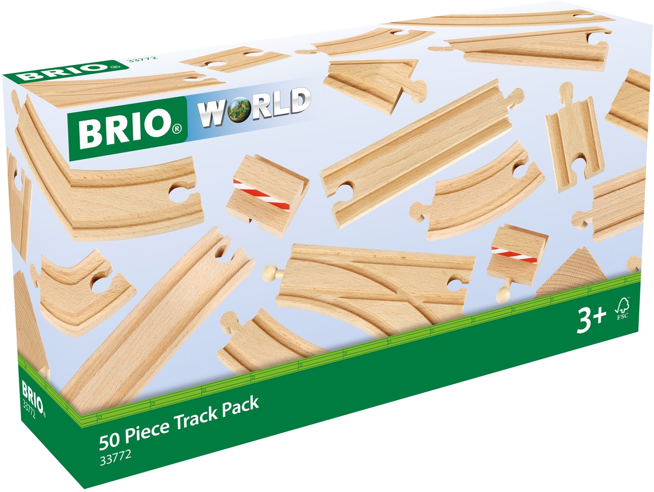 BRIO® Gleise-Set »Holzschienenset, WORLD Großes Schienensortiment«, FSC® - schützt Wald - weltweit