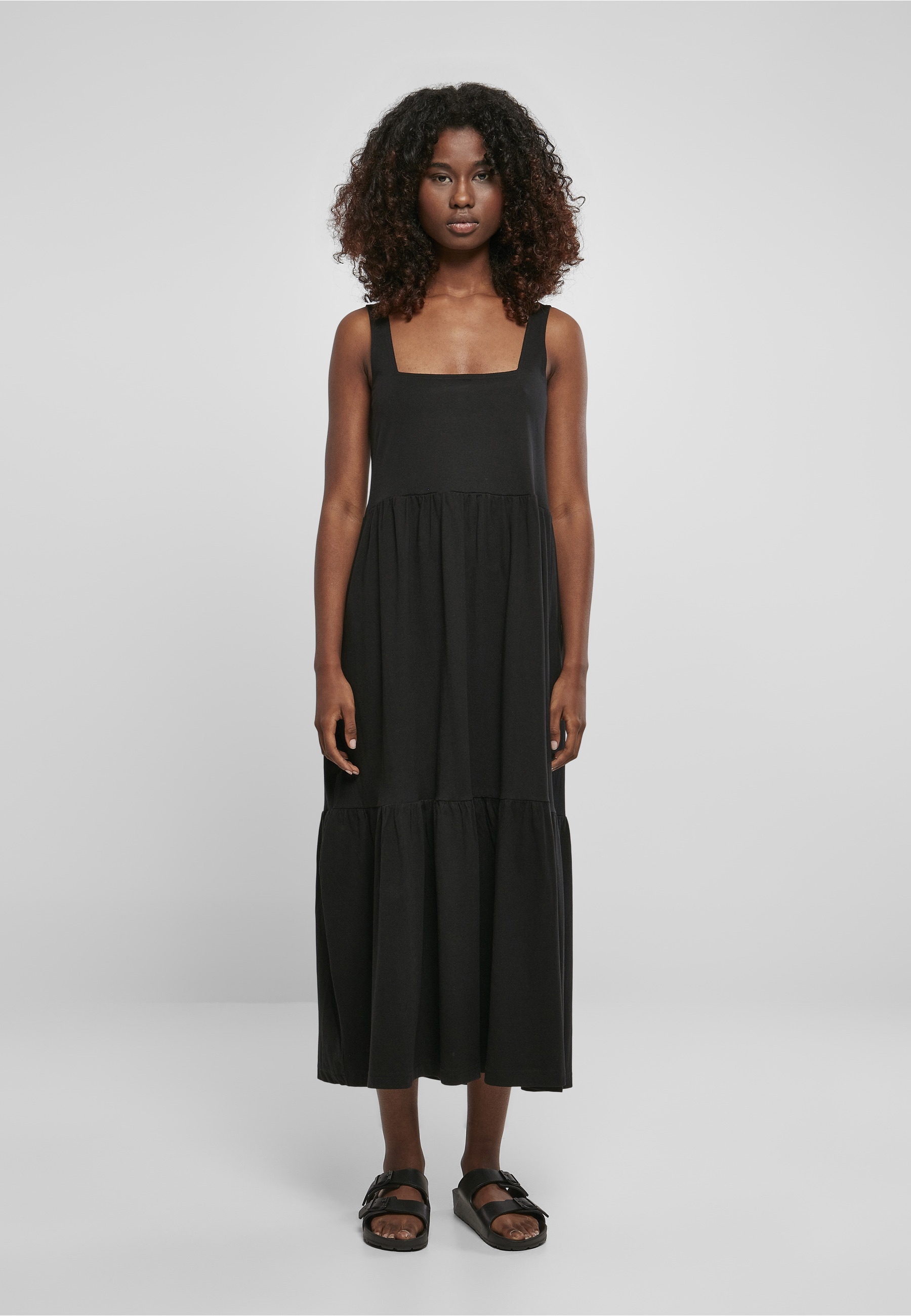 URBAN CLASSICS Shirtkleid »Urban Classics Damen Ladies 7/8 Length Valance Summer Dress« 1 Stk. tlg.