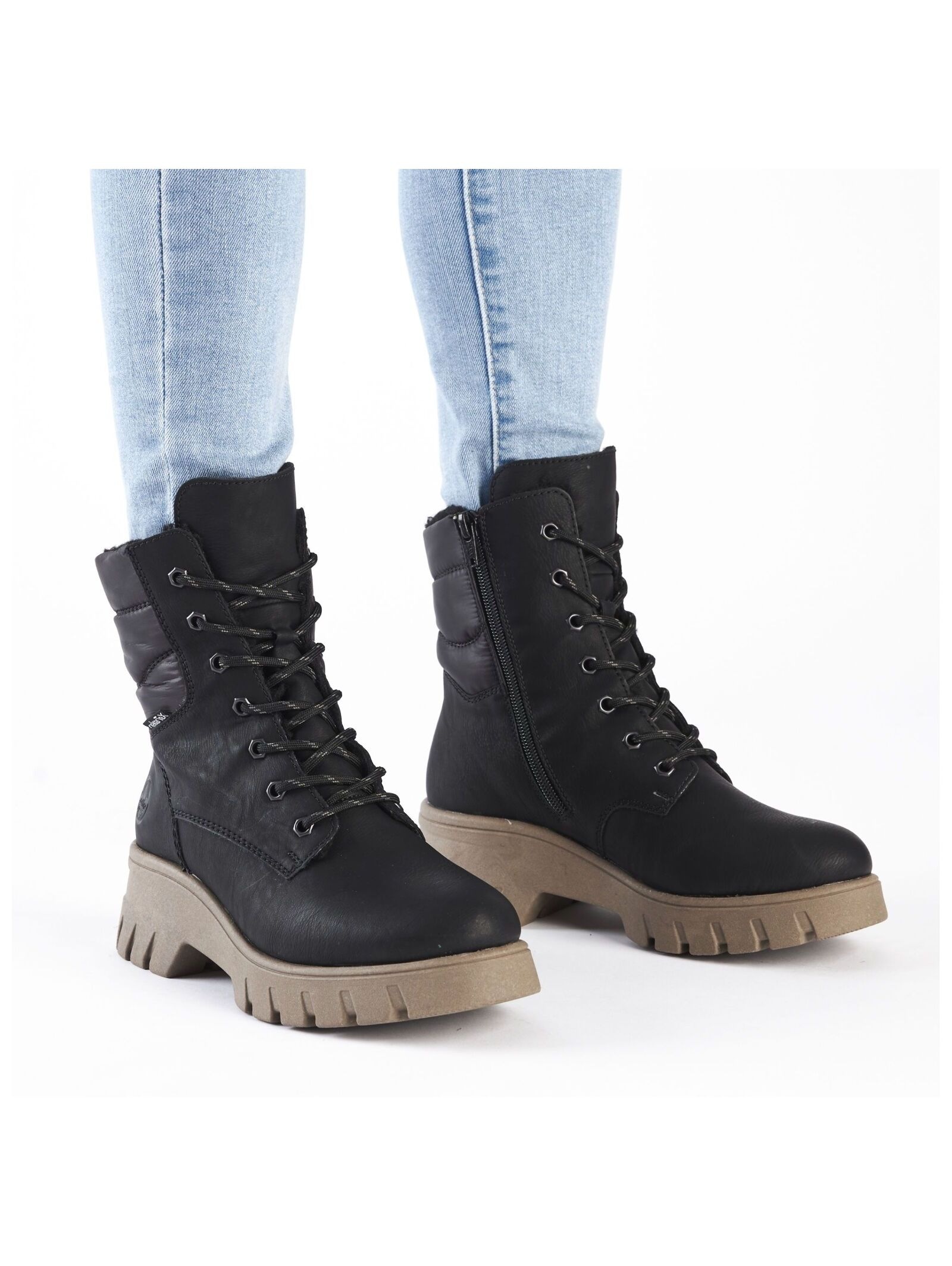Rieker Schnürstiefel »Rieker Stiefel Lederimitat/Textil«