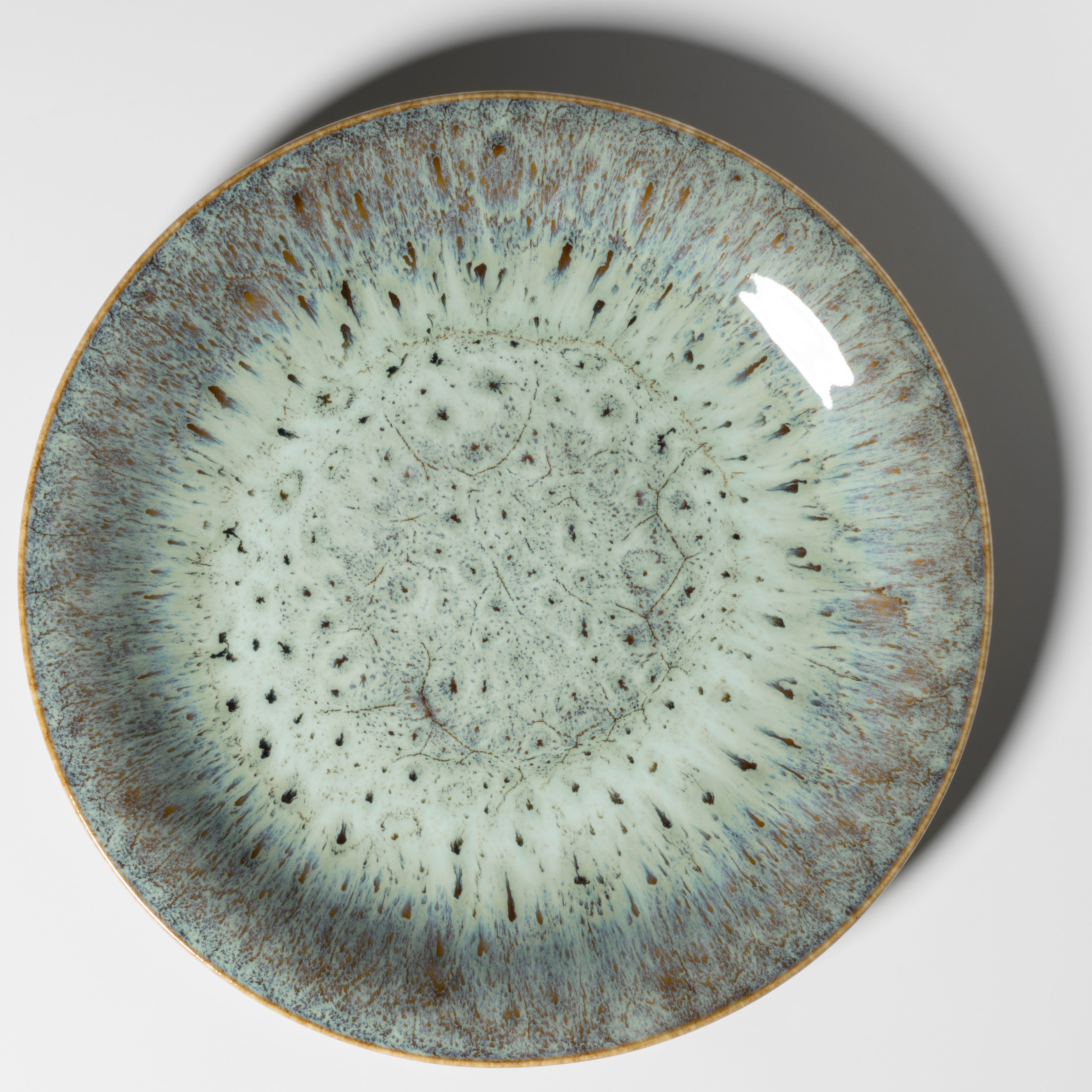 Thumbnail - gipfelstück Speiseteller "Flussufer" Reaktivglasur, außergewöhnlicher, visueller Farbverlauf, Ø 26,5 cm
