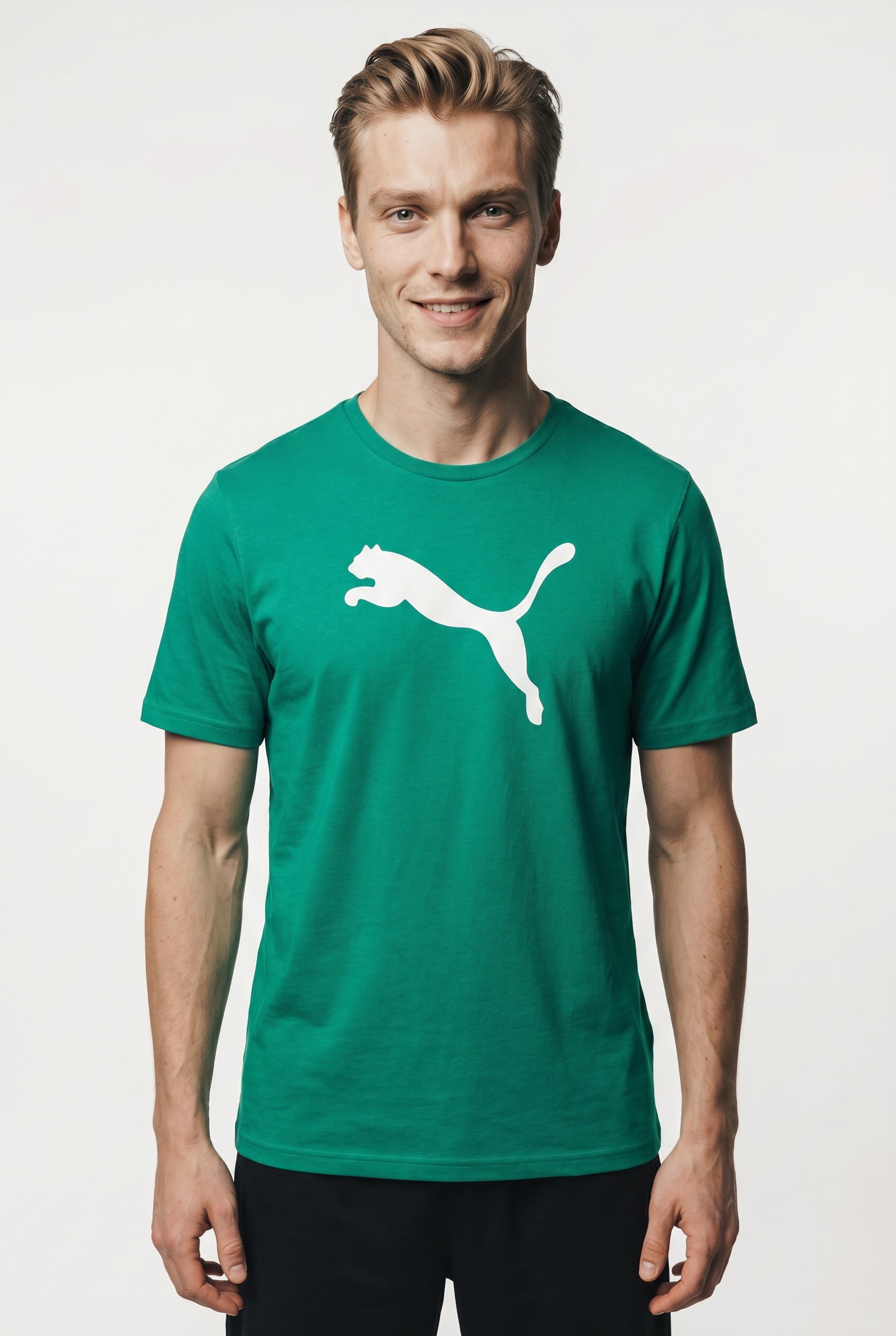 PUMA Fußballtrikot "TEAMRISE LOGO JERSEY COTTON" für Fußball, Kurzarm, sportlicher Stil, aus Baumwolle