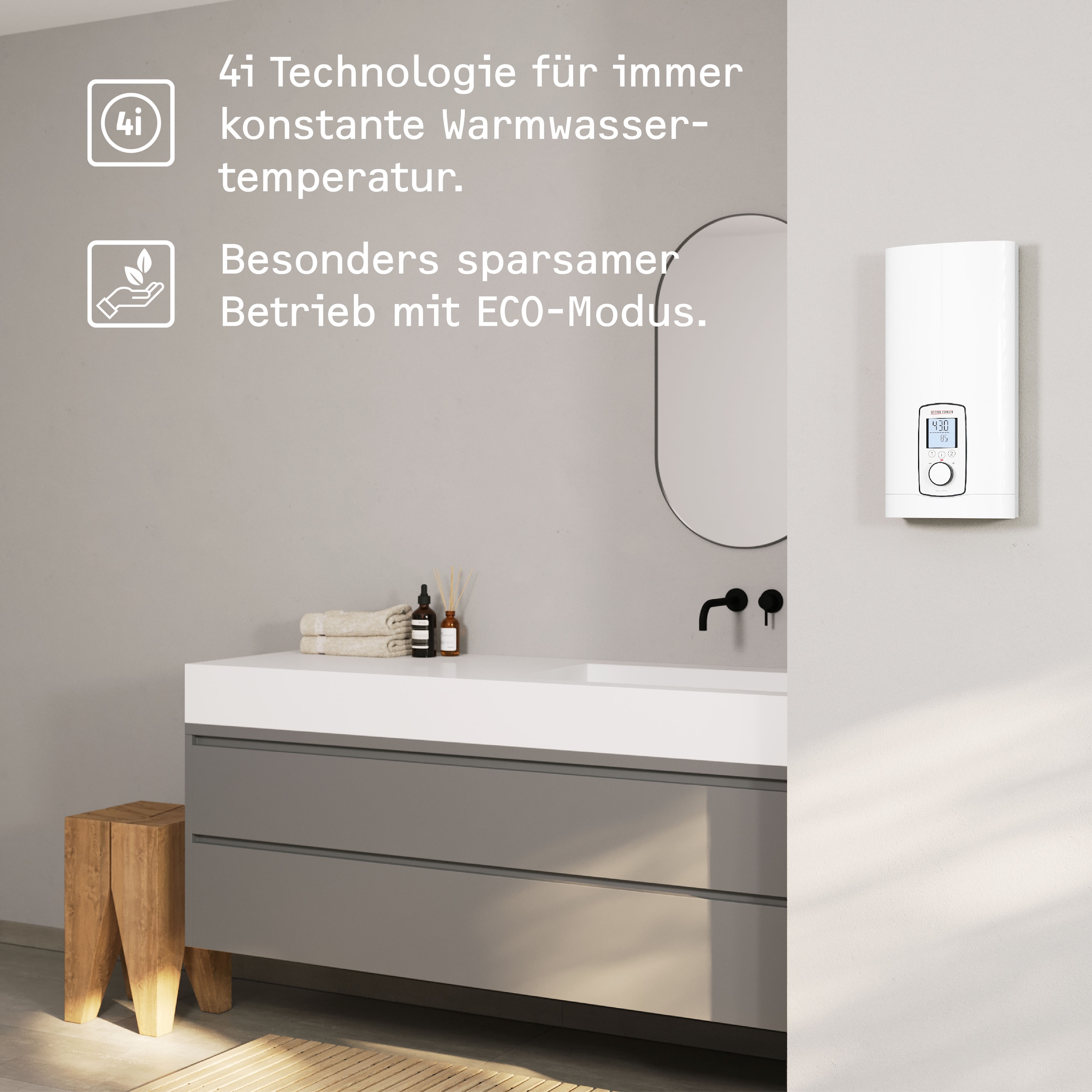 STIEBEL ELTRON Komfort-Durchlauferhitzer »DHE«, 4i Technologie für immer konstante Warmwassertemperatur, 27 kW