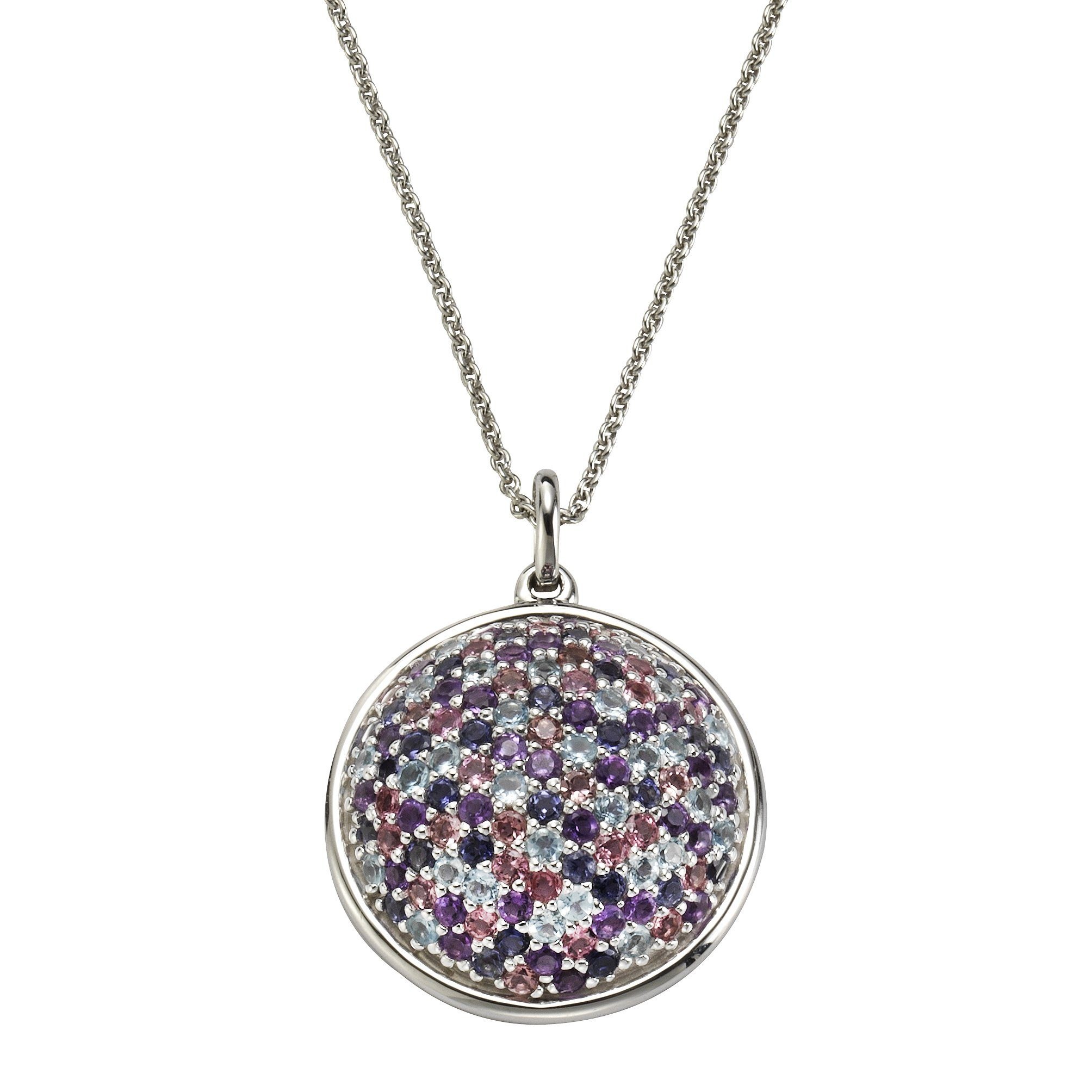 Jamelli Kette mit Anhänger »925 Silber rhodiniert Echtstein«, (Set, 2 tlg.) kaufen