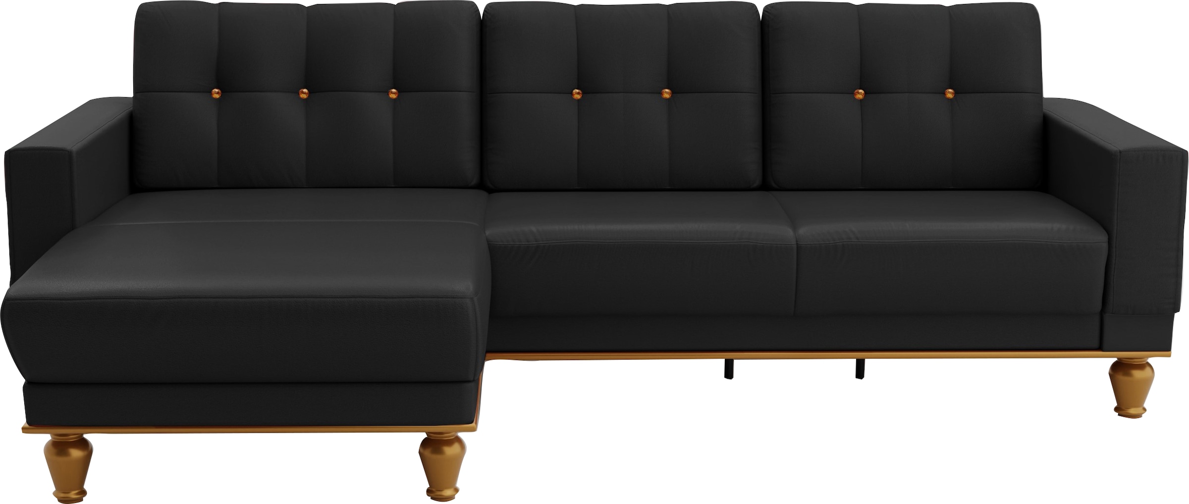 sit&more Ecksofa »Orient 5 L-Form«, mit Strass-Stein, wahlweise mit Bettfunktion und Bettkasten