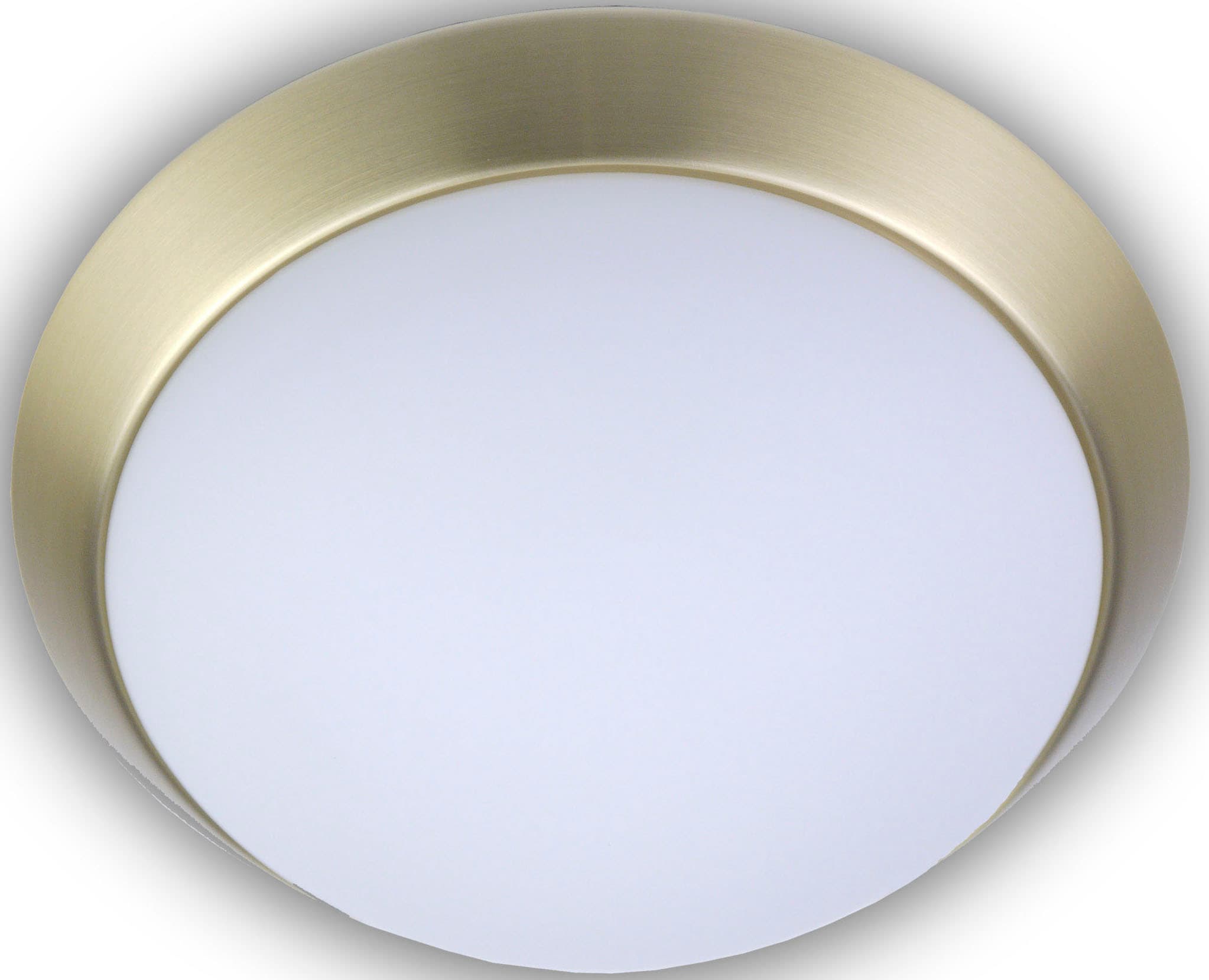 NIERMANN Deckenleuchte "Opal matt, Dekorring Messing matt, HF Sensor, LED", braun (messing matt), 1, Ø 40cm, 1 Stk., Leuchten, Deckenleuchte