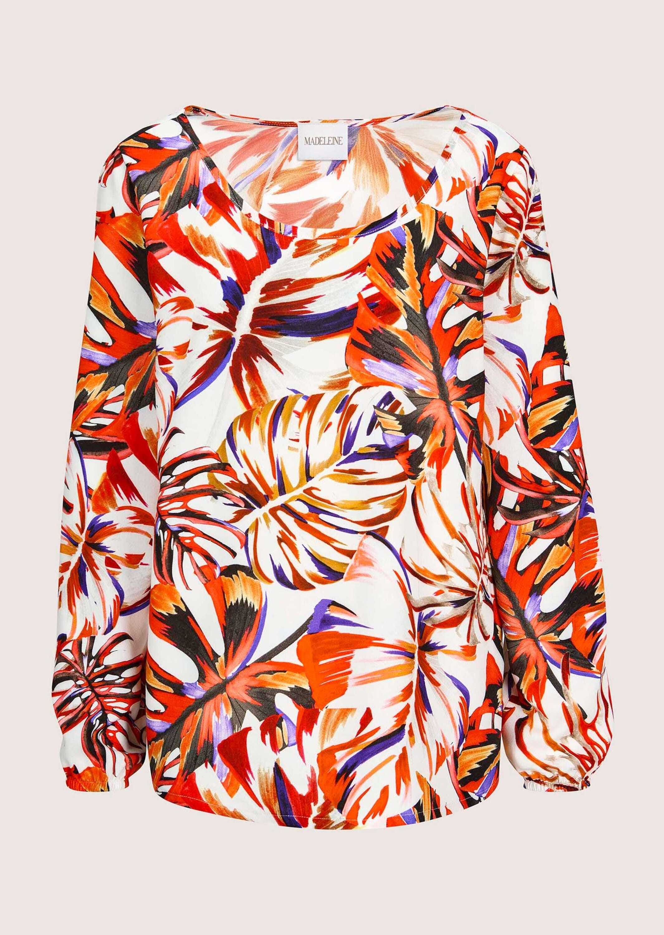 MADELEINE "Bluse Florale Langarmbluse aus Viskose"