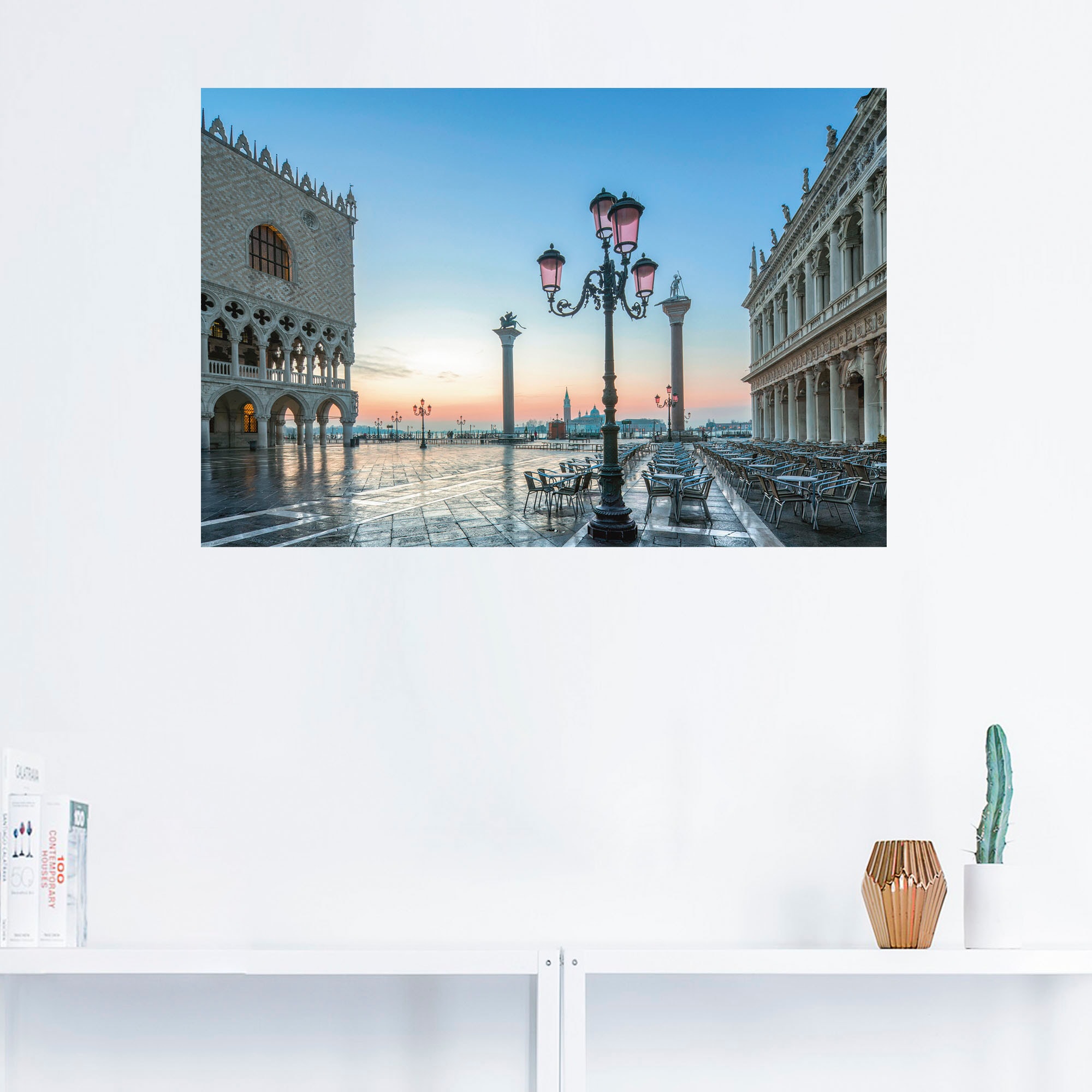 Artland Wandbild »Markusplatz in Venedig«, Venedig, (1 St.), als Alubild, Leinwandbild, Wandaufkleber oder Poster in versch. Größen