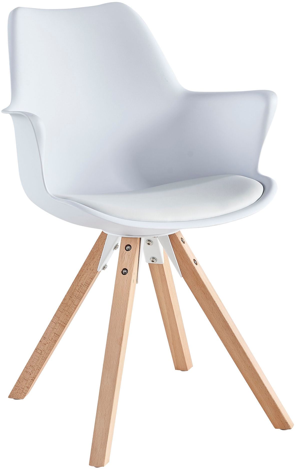SalesFever Armlehnstuhl, (Set), 2 St., Sitzfläche aus Kunstleder