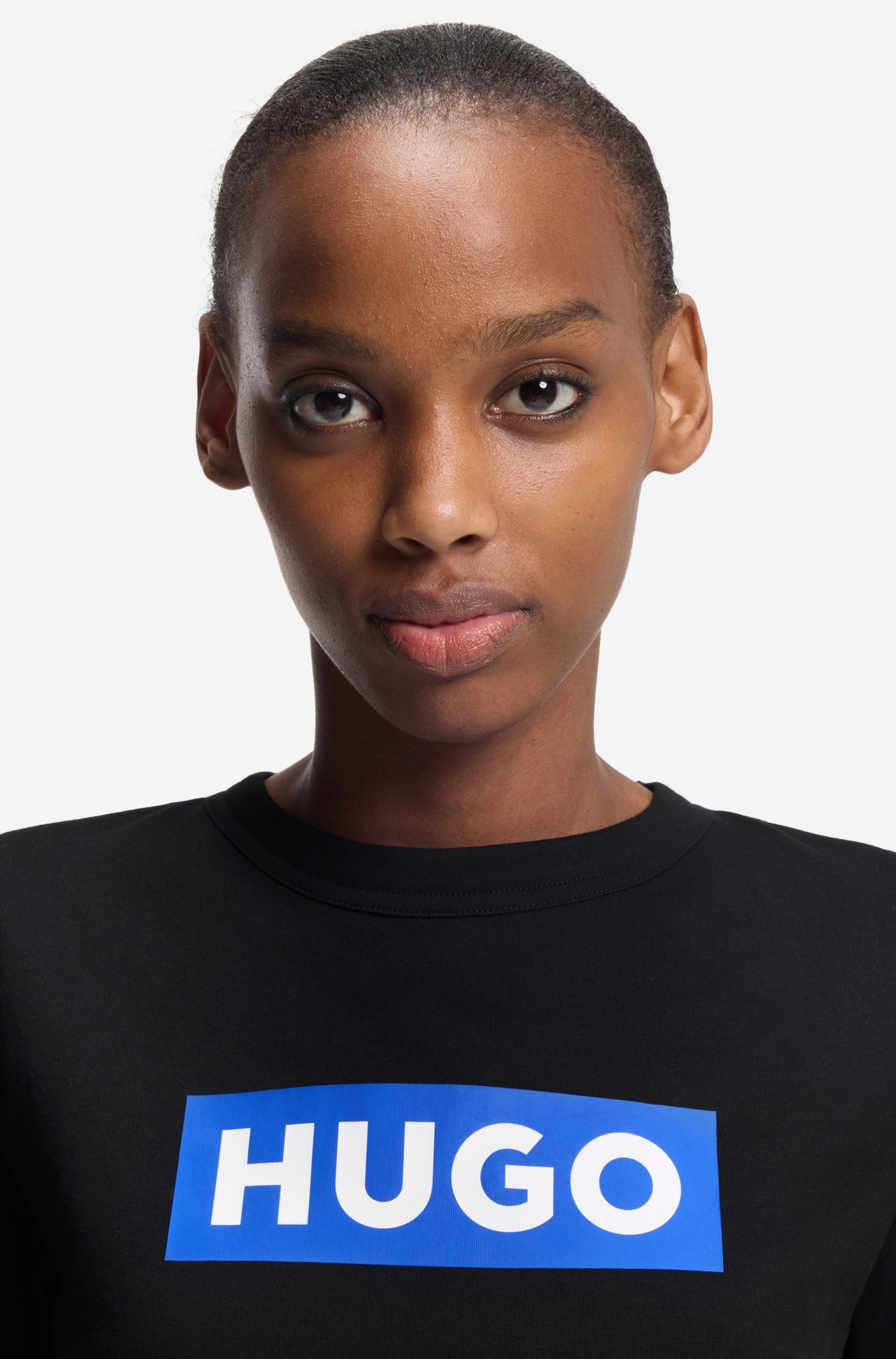 HUGO Blue T-Shirt "Classic Tee" mit Rundhals, Logodruck günstig online kaufen