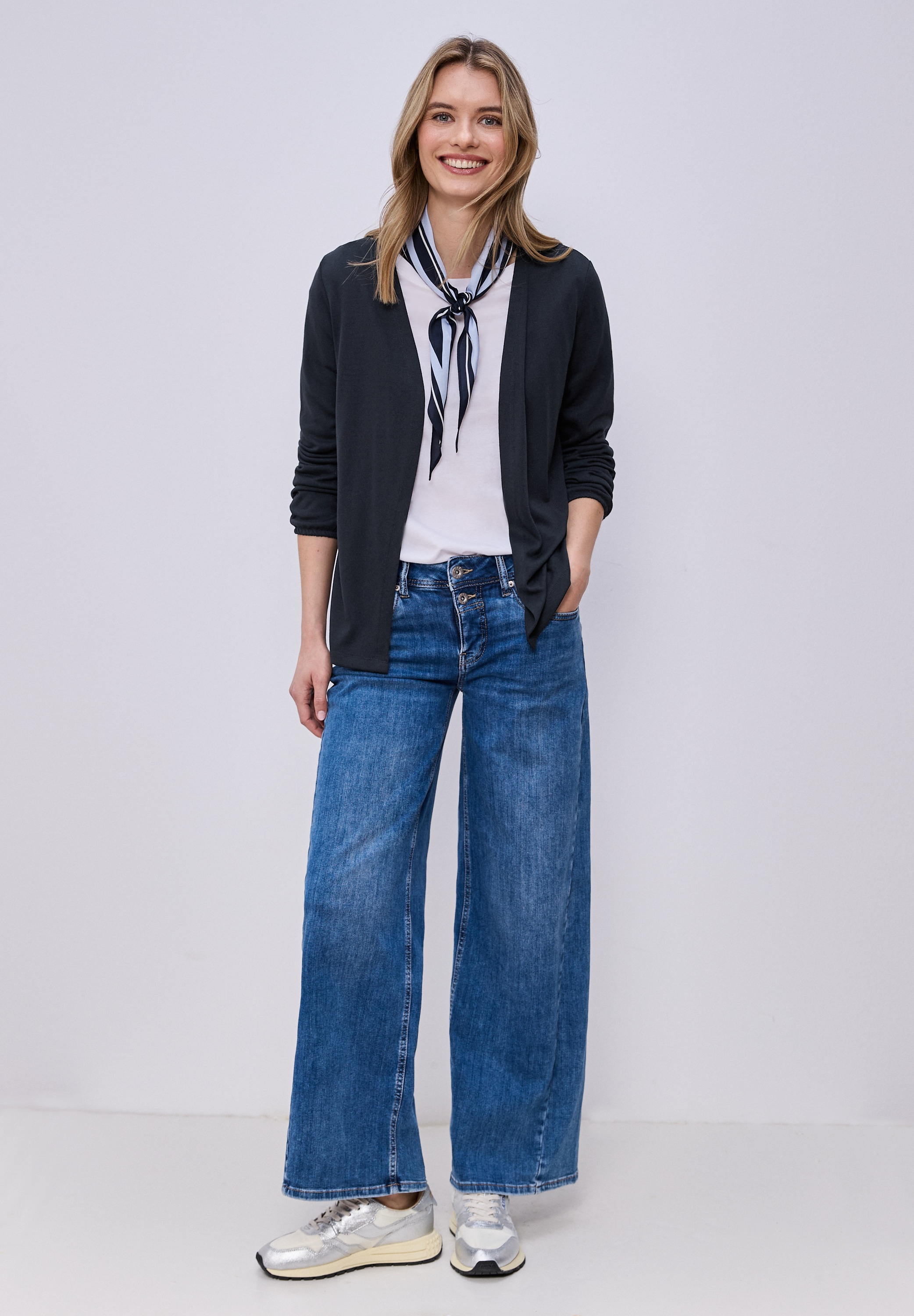 STREET ONE Cardigan bestehend aus einem Materialmix