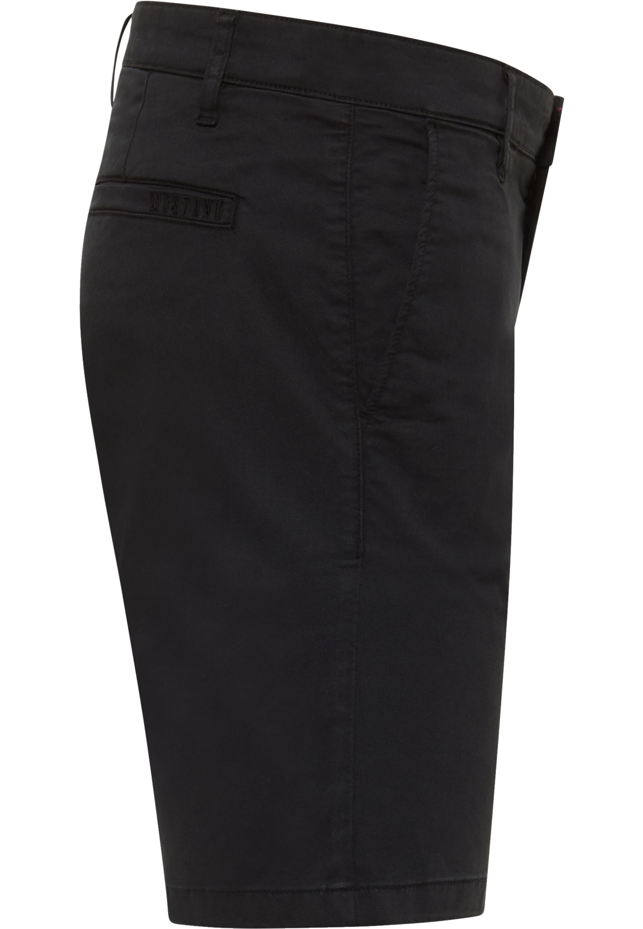 Shorts MUSTANG "Herren Style Brad Chino Shorts", Damen, Gr. 33, 4185 schwarz, Web, 98% Baumwolle, 2% Elasthan, unifarben, straight fit, Hosen Shorts 3